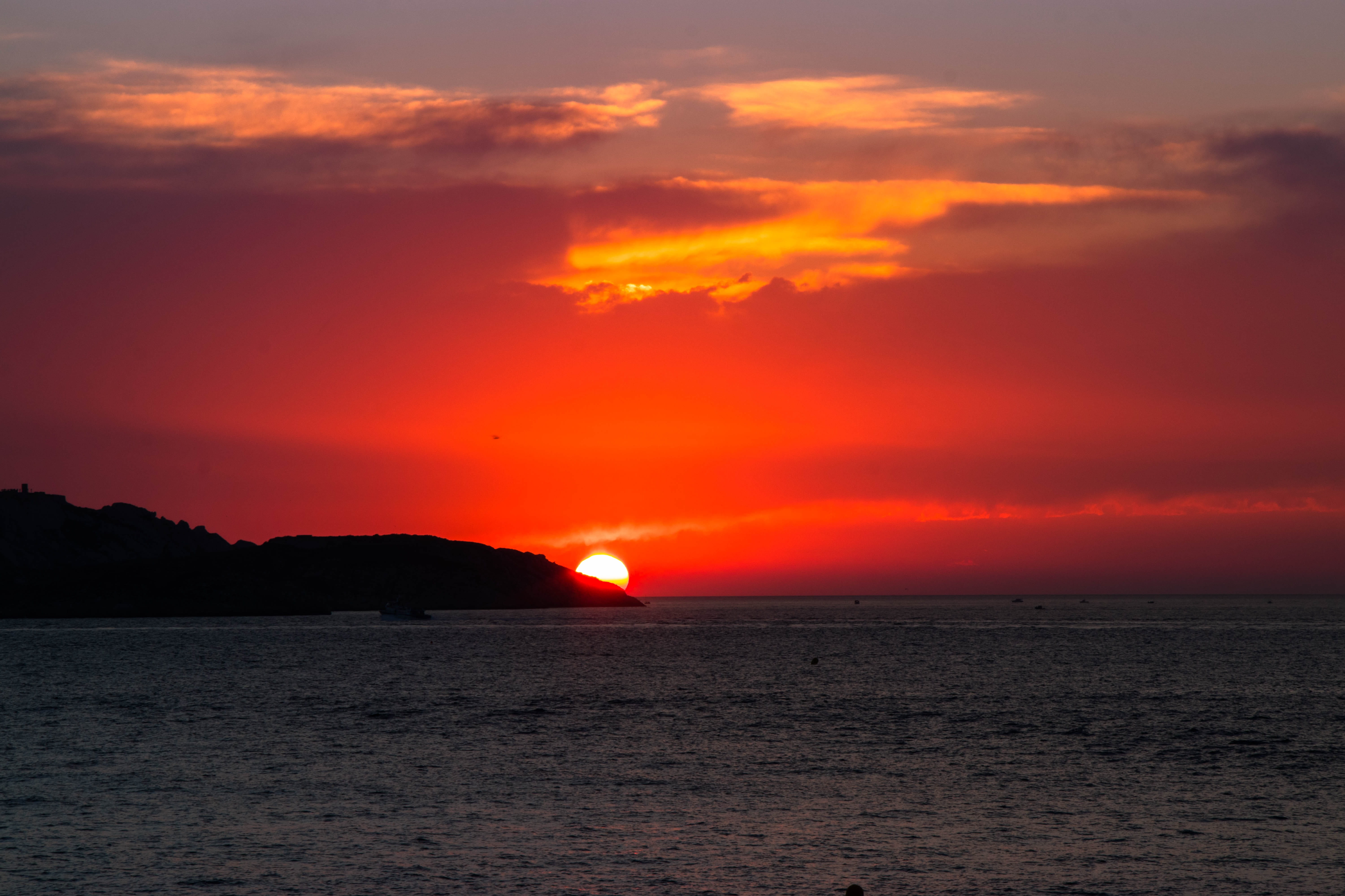 marseille, horizon over water, france, tranquility, summer, nature, travel, idyllic, romantic sky, shore, scenics - nature, non-urban scene, no people, HD Wallpaper