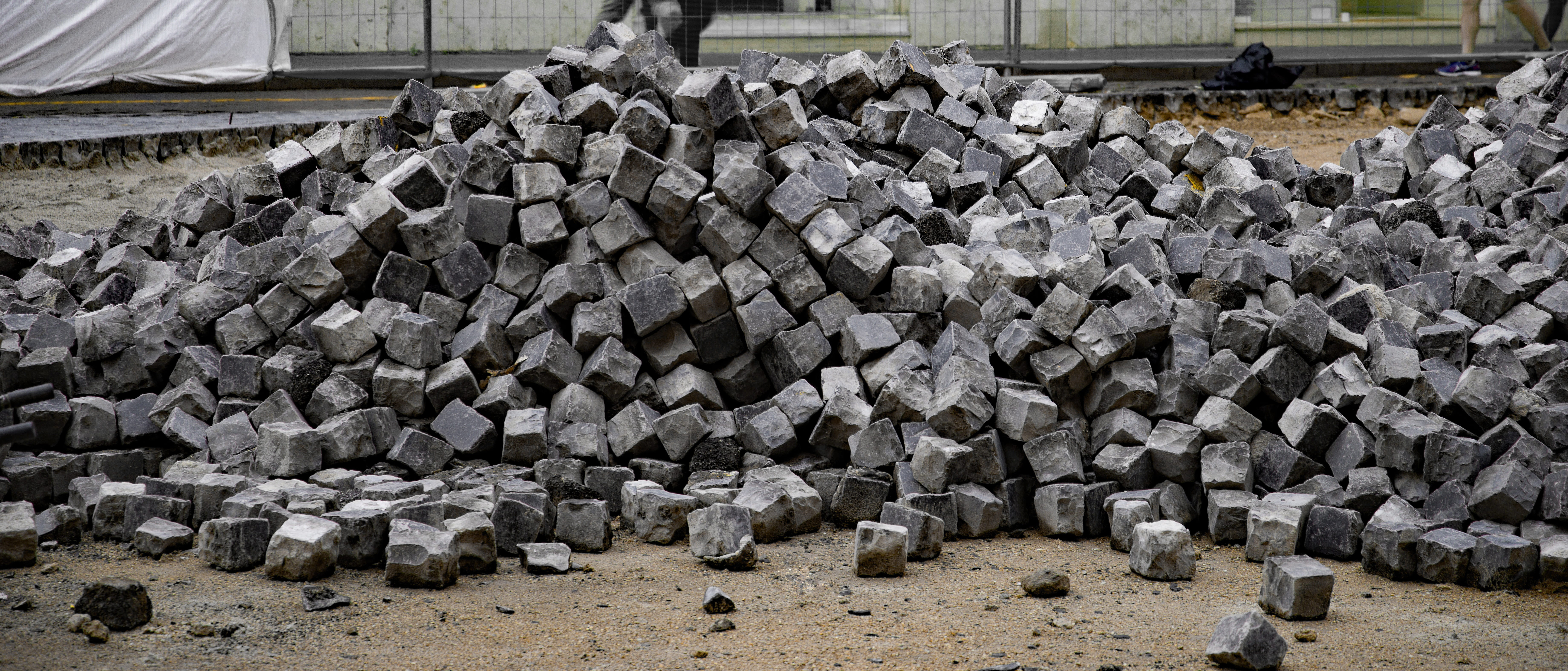 stack, rock, granite, factory, abundance, no people, stone, outdoors, stone - object, 5K, italy, block, rock - object, heap, industry, rome, land, pavement, HD Wallpaper