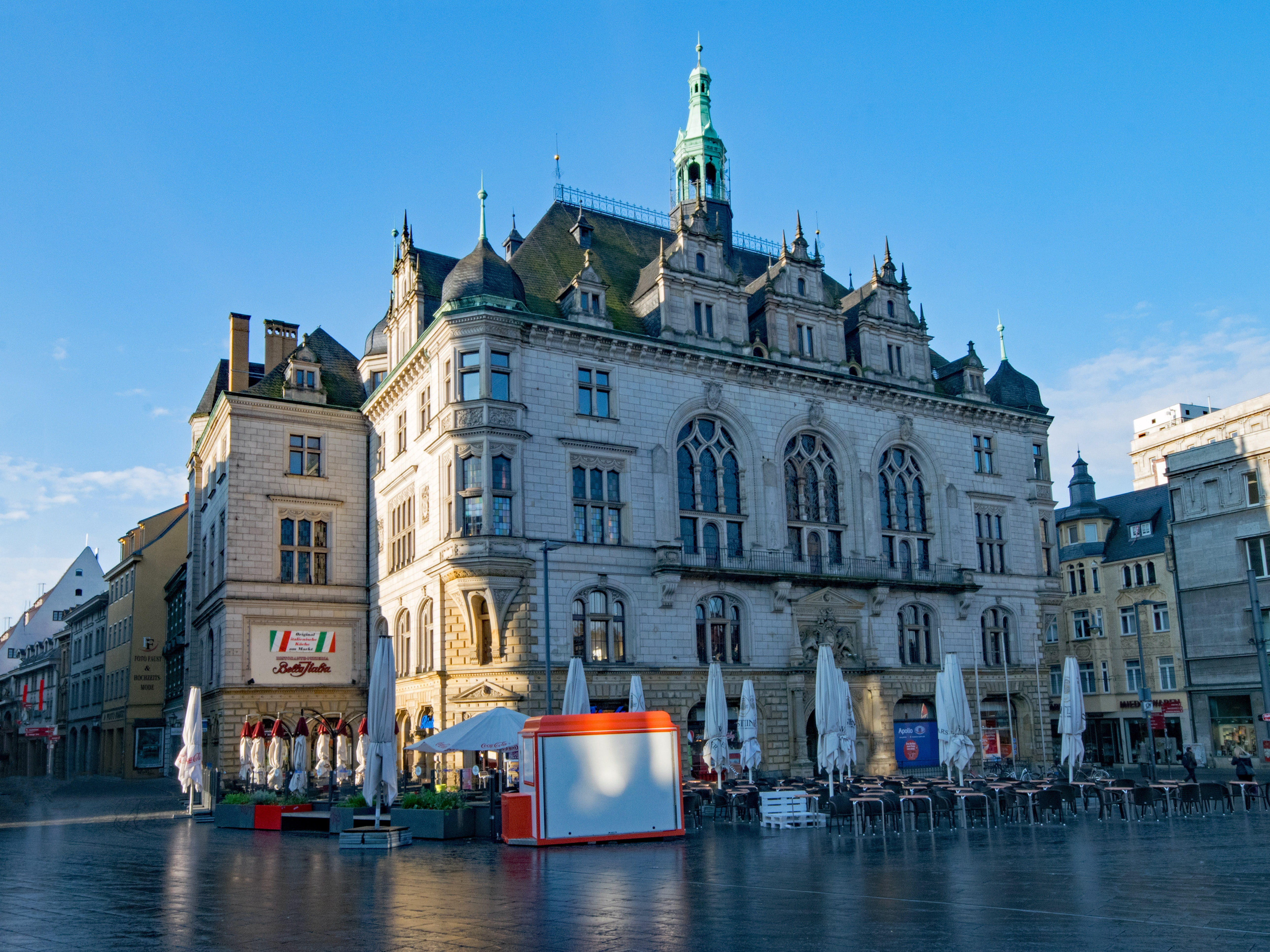 places of interest, blue, saxony-anhalt, history, the past, marketplace, transportation, outdoors, germany, 5K, water, architecture, incidental people, HD Wallpaper