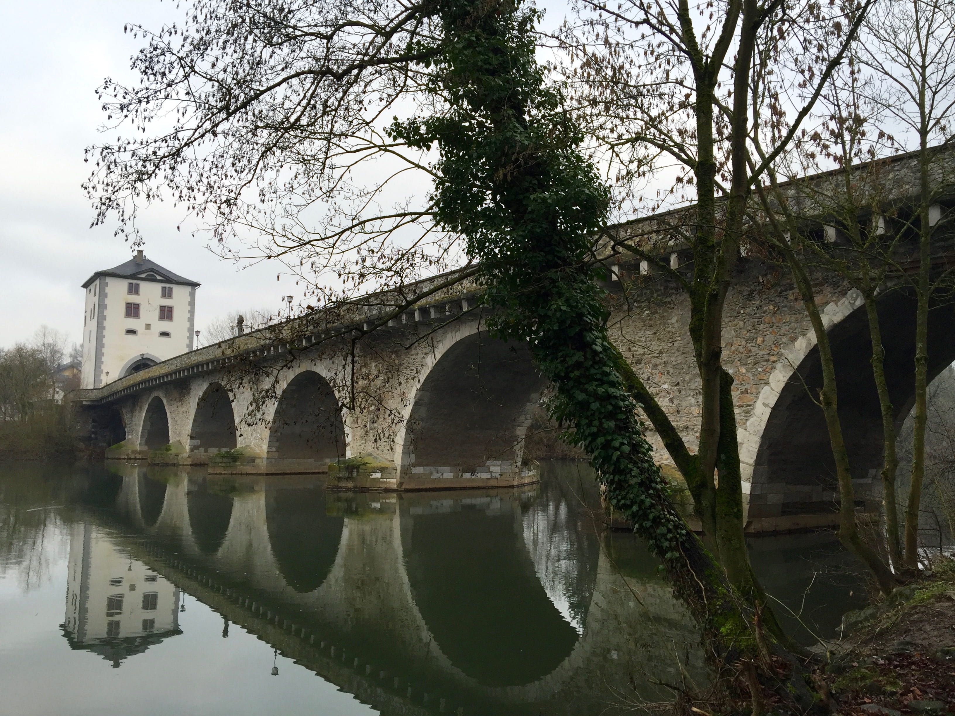 arch, no people, connection, mirroring, nature, germany, Hesse, history, bank, lahn, arched, bridge - Man Made Structure, building, plant, building exterior, HD Wallpaper