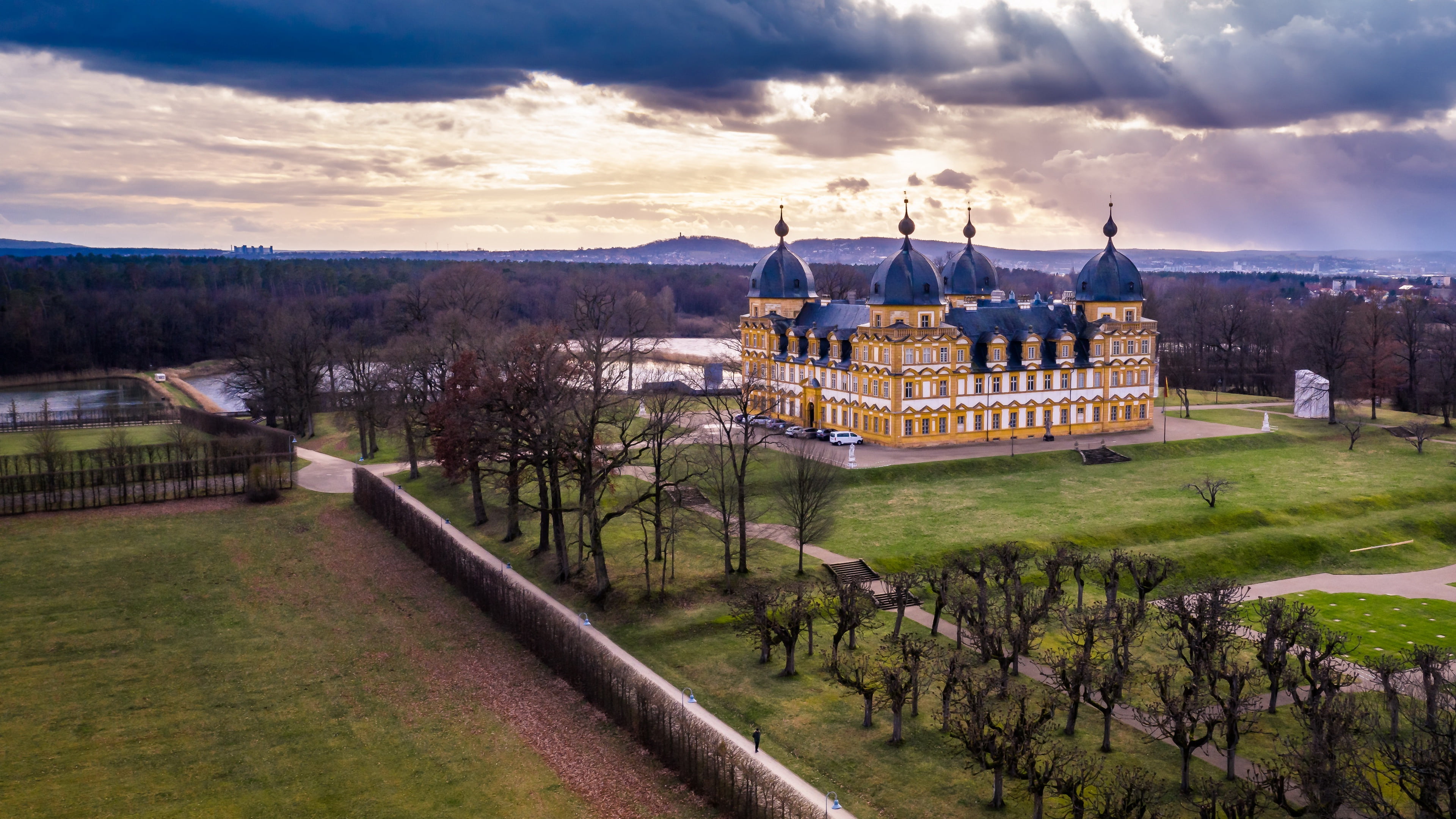 Memmelsdorf, Germany, Bavaria, 4K, The District Of Bamberg, Schloss Seehof, HD Wallpaper