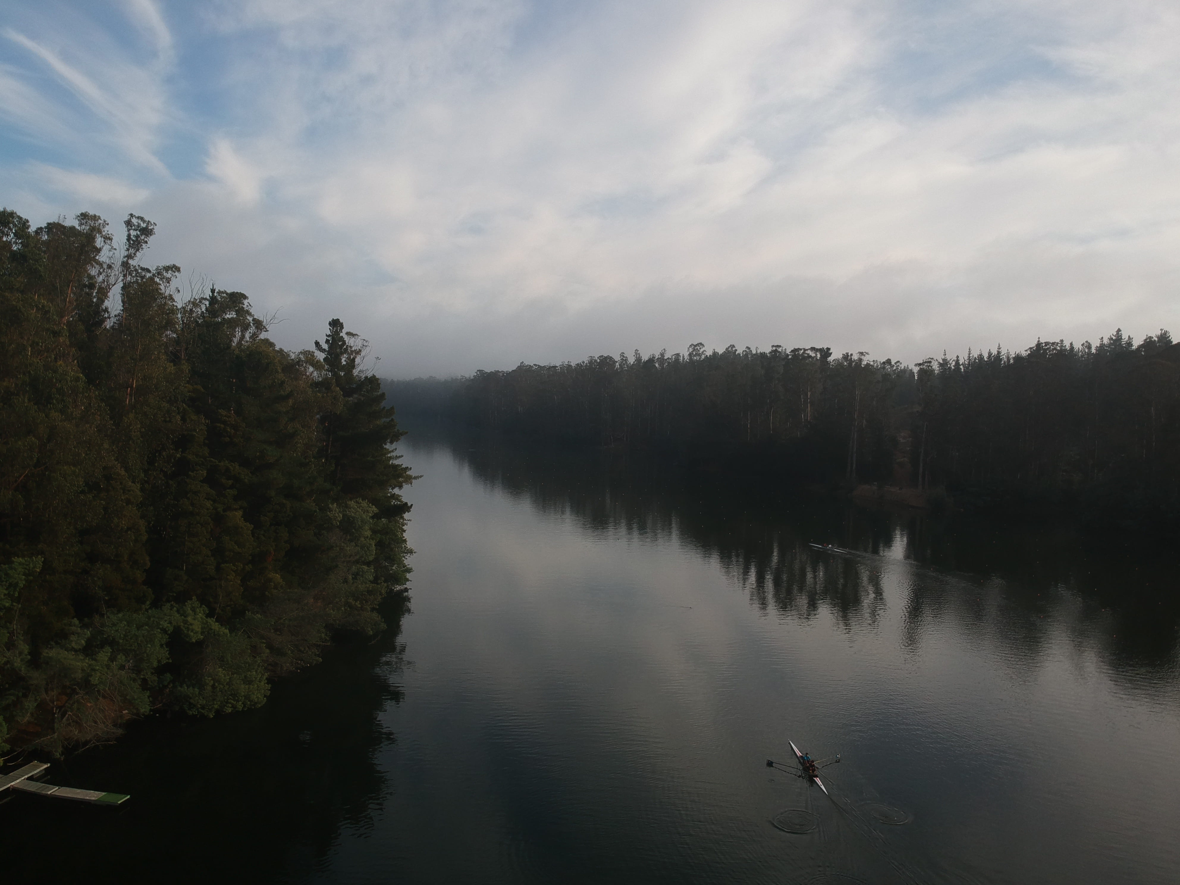 4K, water, sky, reflection, beauty in nature, lake, tree, body of water, animal wildlife, tranquility, plant, non-urban scene, boat, valparaiso, bird, HD Wallpaper