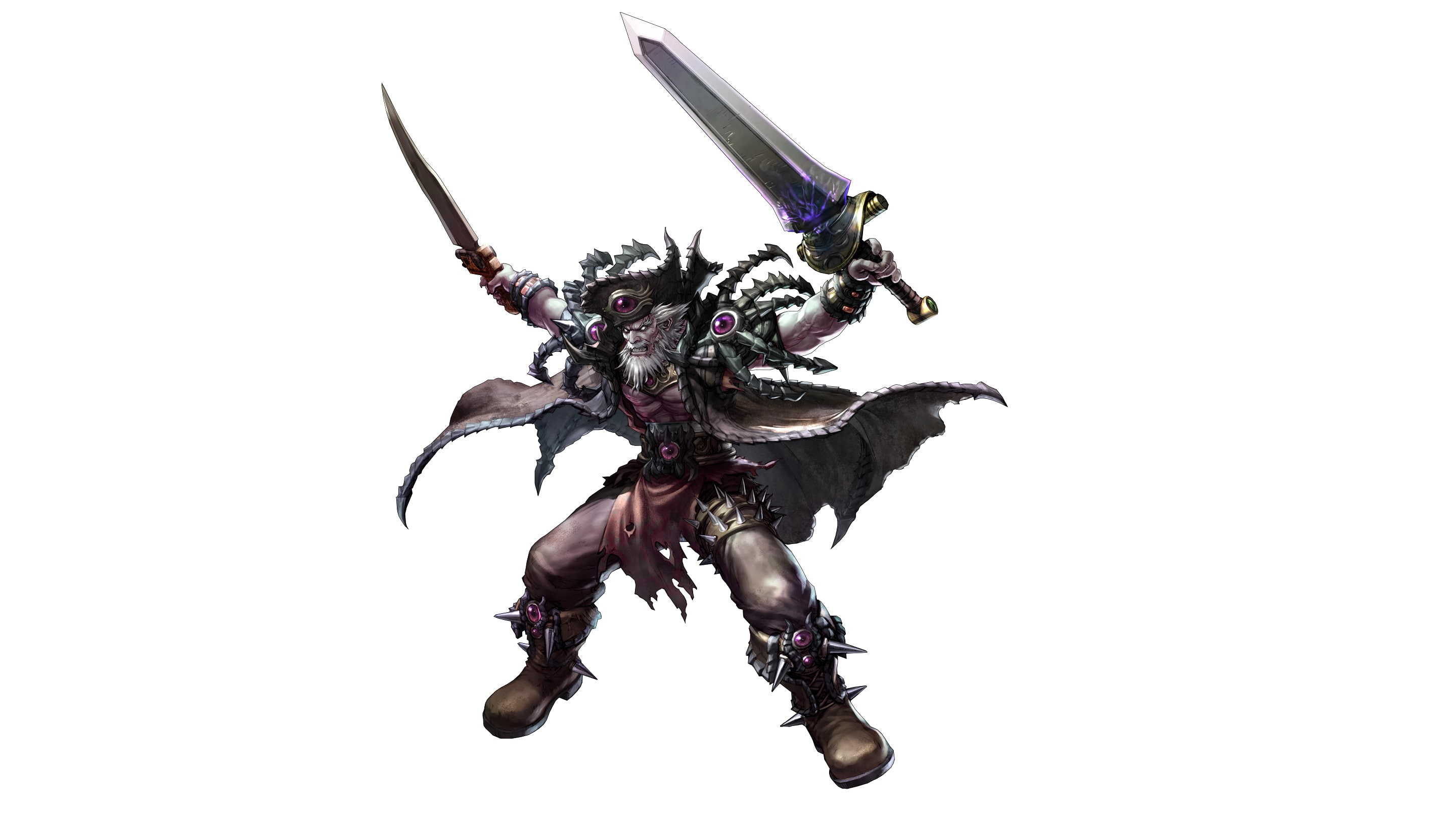 Cervantes de Leon, Soul Calibur, 2K, White Background, HD Wallpaper