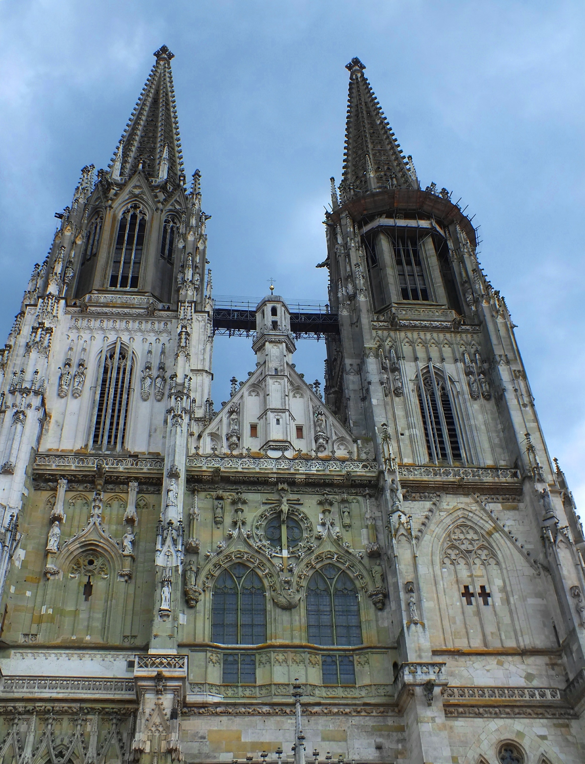 germany, the past, building exterior, history, belief, dom, regensburg, spire, ornate, day, no people, travel destinations, low angle view, sky, facade, Phone HD Wallpaper