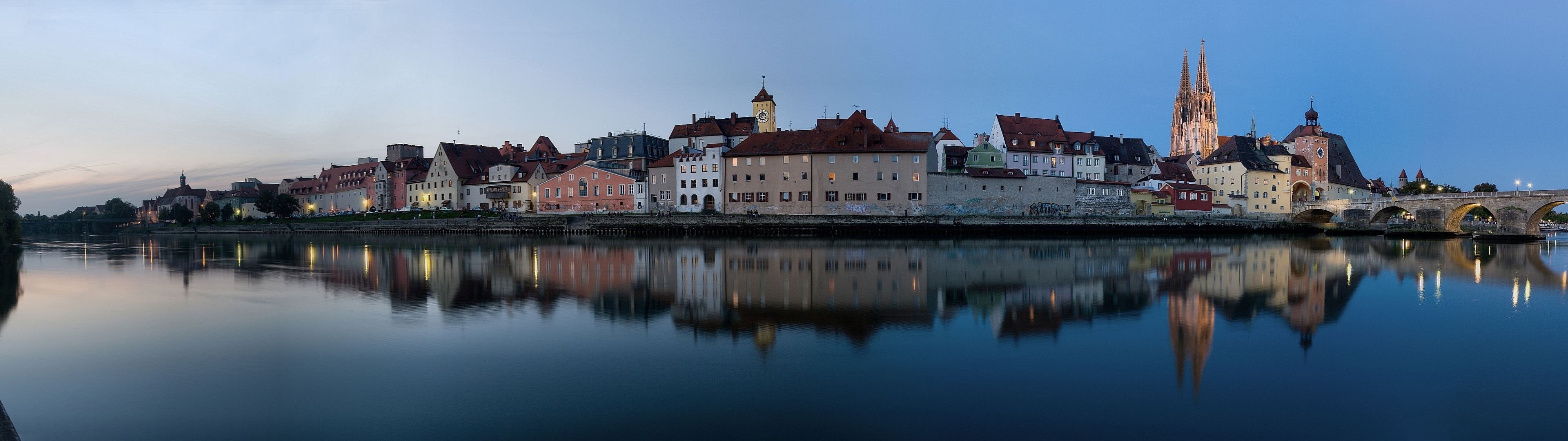 the past, sky, building exterior, travel, residential district, nature, town, built structure, river, tower, history, blue, building, travel destinations, HD Wallpaper