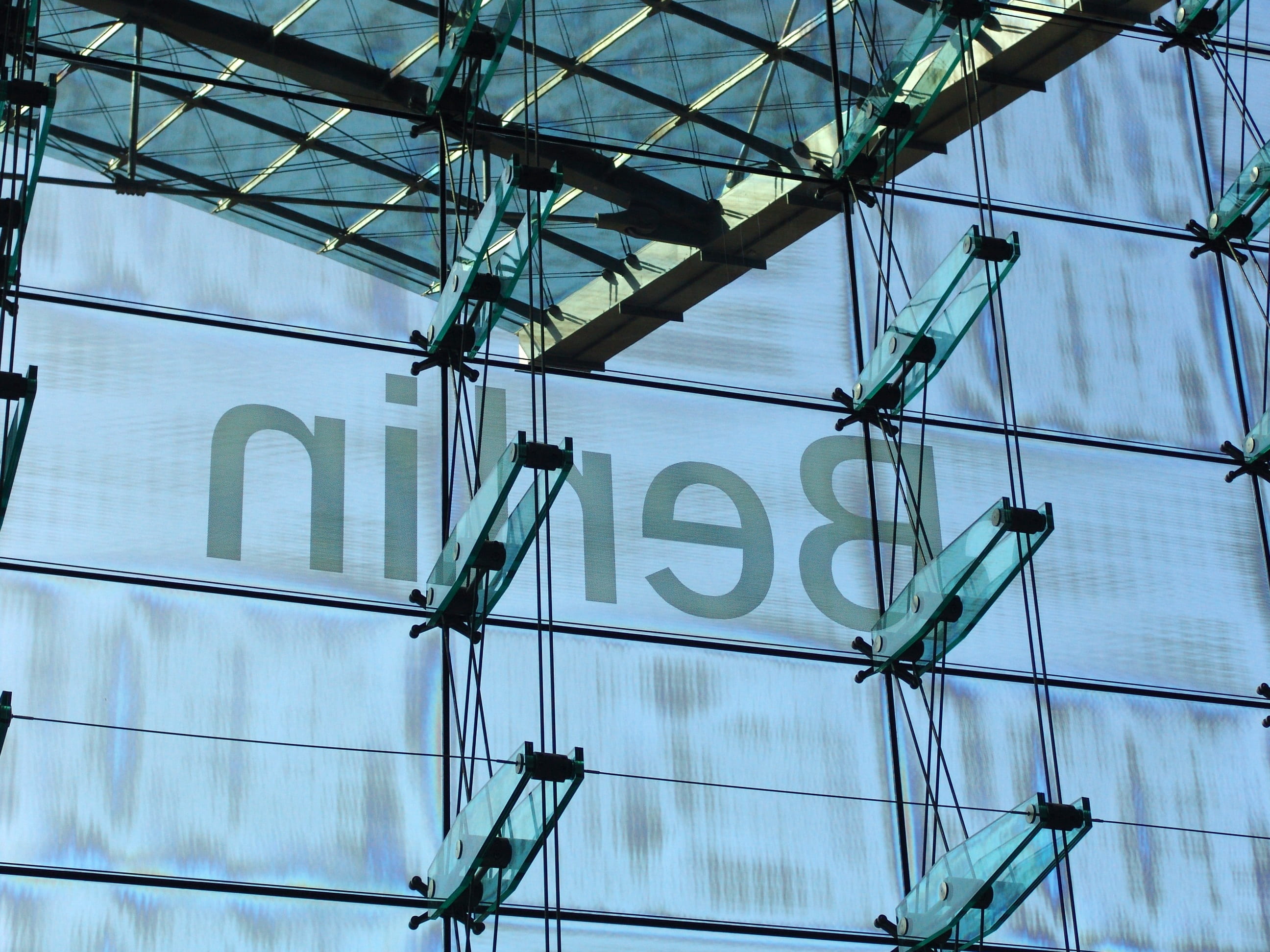 transparent, day, architecture, glass - material, number, nature, berlin, communication, sign, reflection, built structure, discs, metal, glass dome, text, HD Wallpaper