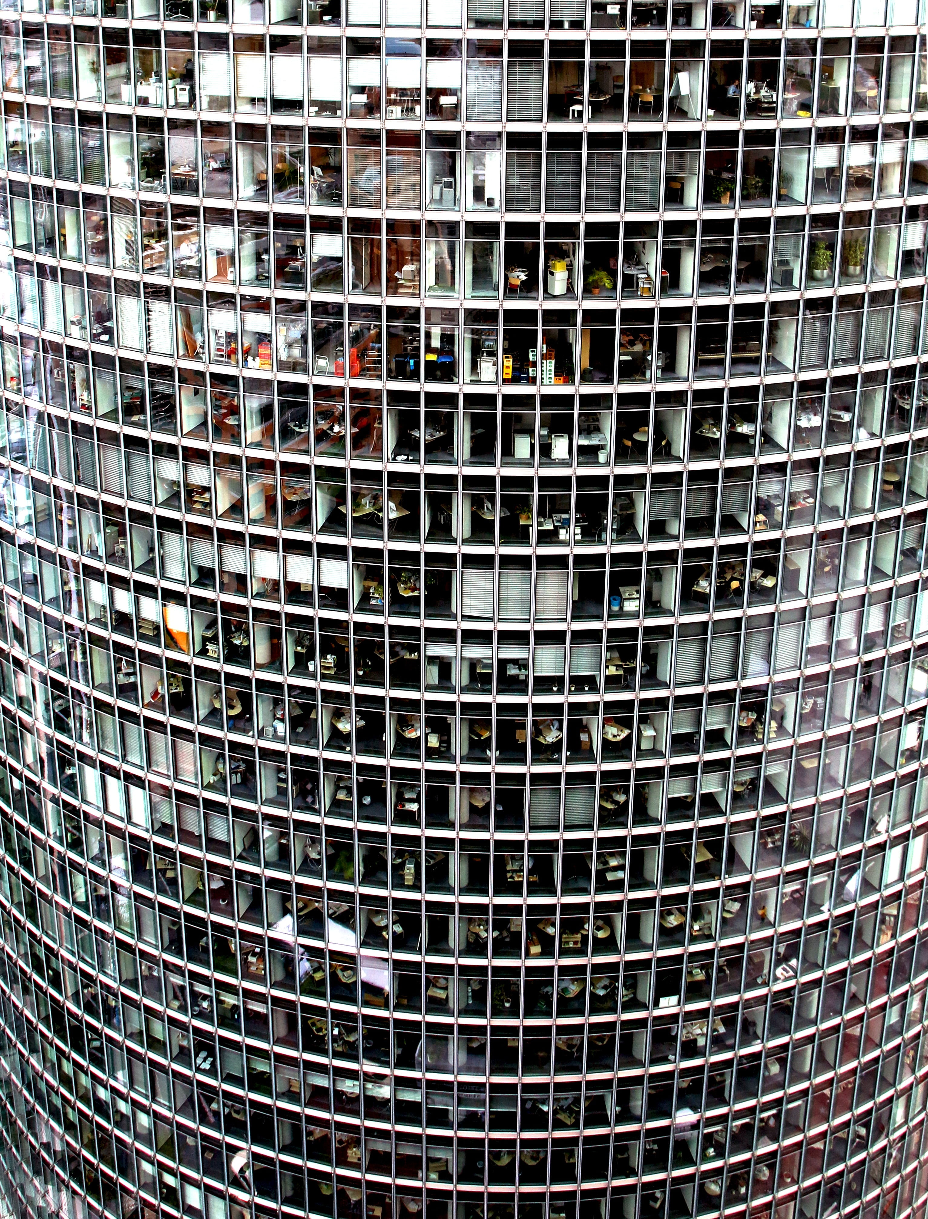 glass facade, design, metal, company, gray, built structure, no people, sunlight, berlin, modern, window, repetition, grate, close-up, facade, outdoors, Phone HD Wallpaper