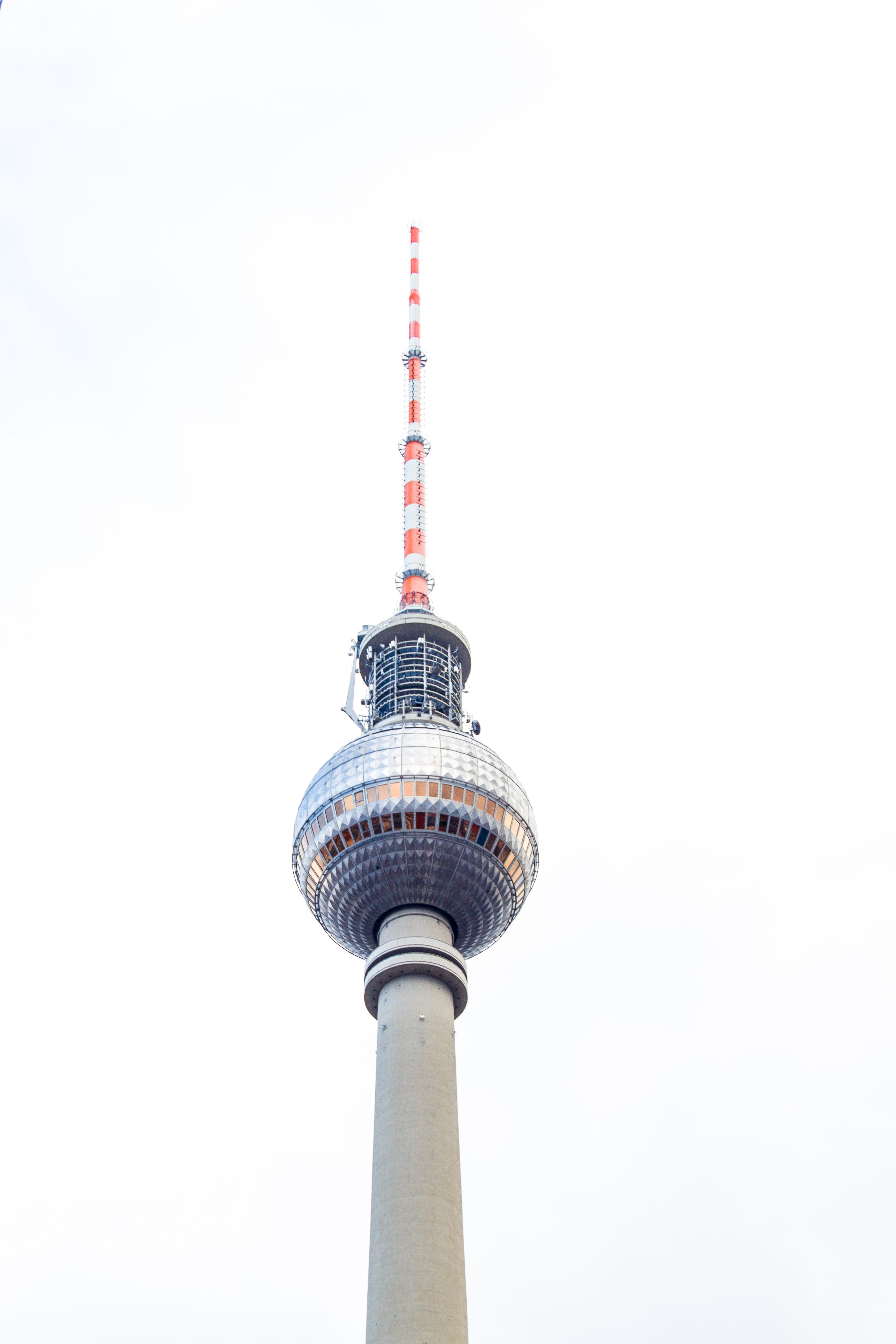 tower, city, tall - high, building, broadcasting, global communications, built structure, spire, office building exterior, building exterior, fernsehturm, Phone HD Wallpaper
