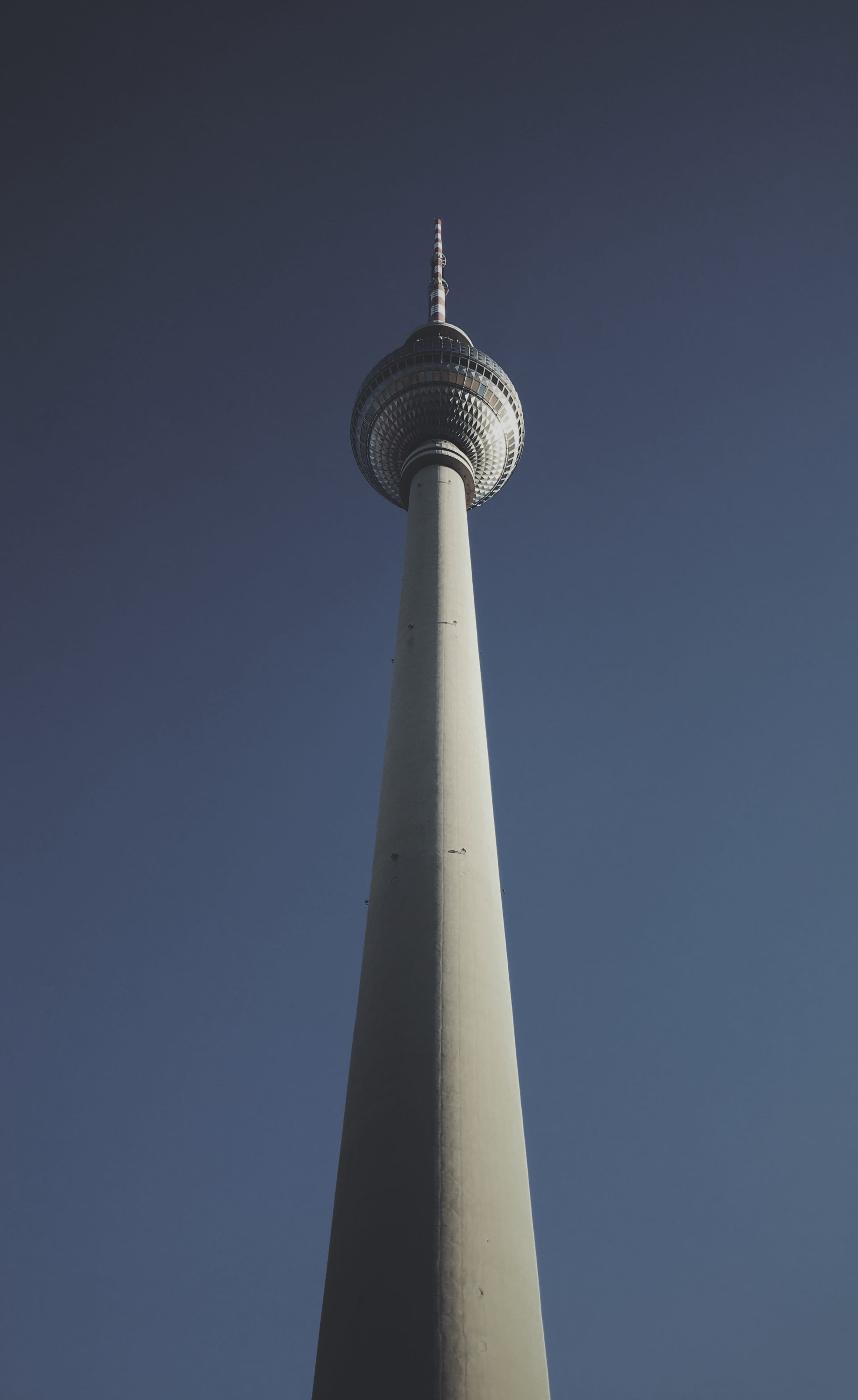 spire, berlin, city, sphere, building, tower, global communications, 4K, clear sky, technology, low angle view, travel, tall - high, built structure, building exterior, Phone HD Wallpaper