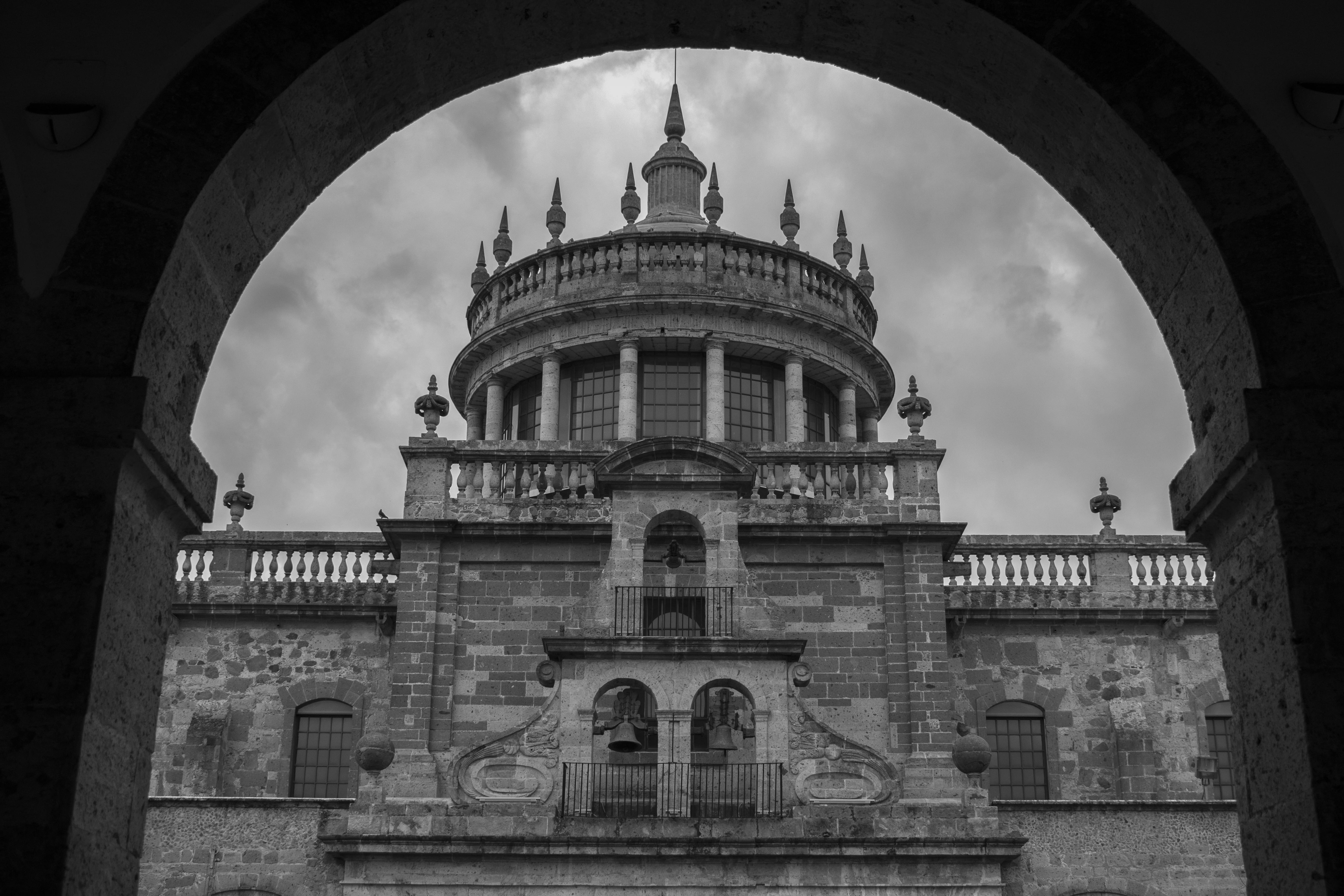 facade, tourist attraction, history, ornate, famous, built structure, the past, gray, outdoors, statue, day, stone, urban, castle, city, nature, religion, HD Wallpaper