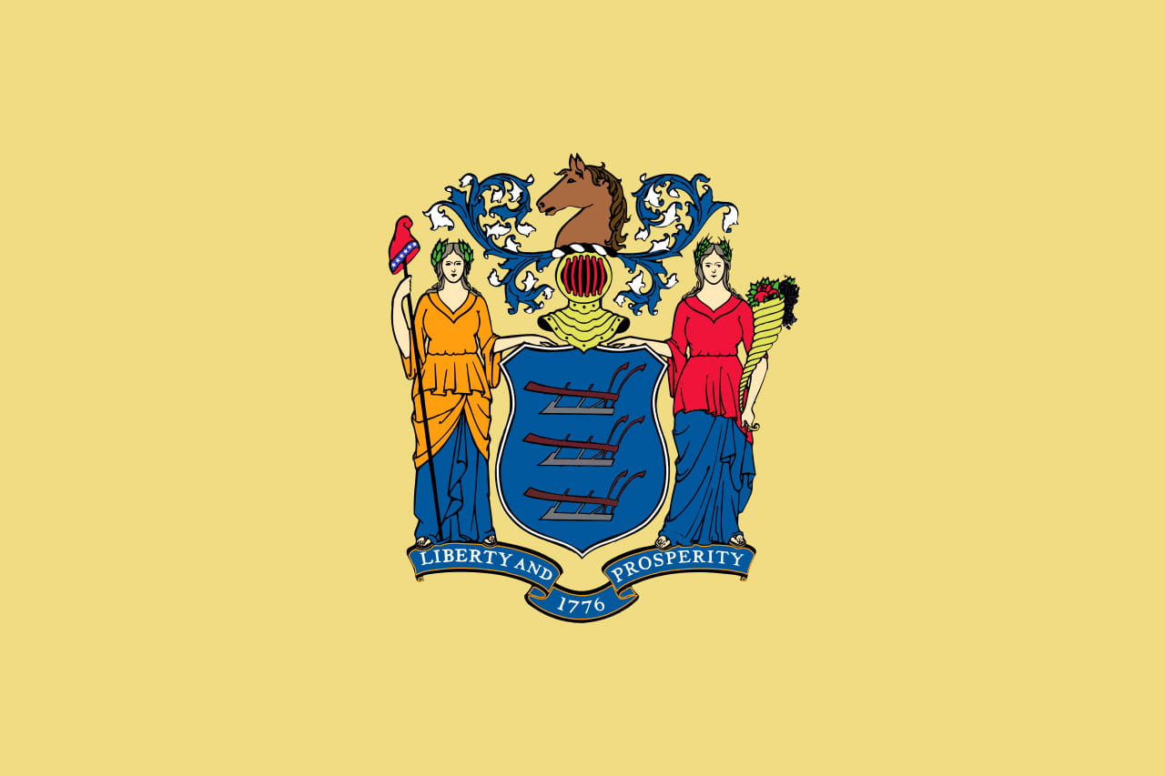 vector, studio shot, State flag, communication, copy space, business, colored background, flag of New Jersey, state, symbol, new, yellow, day, no people, HD Wallpaper