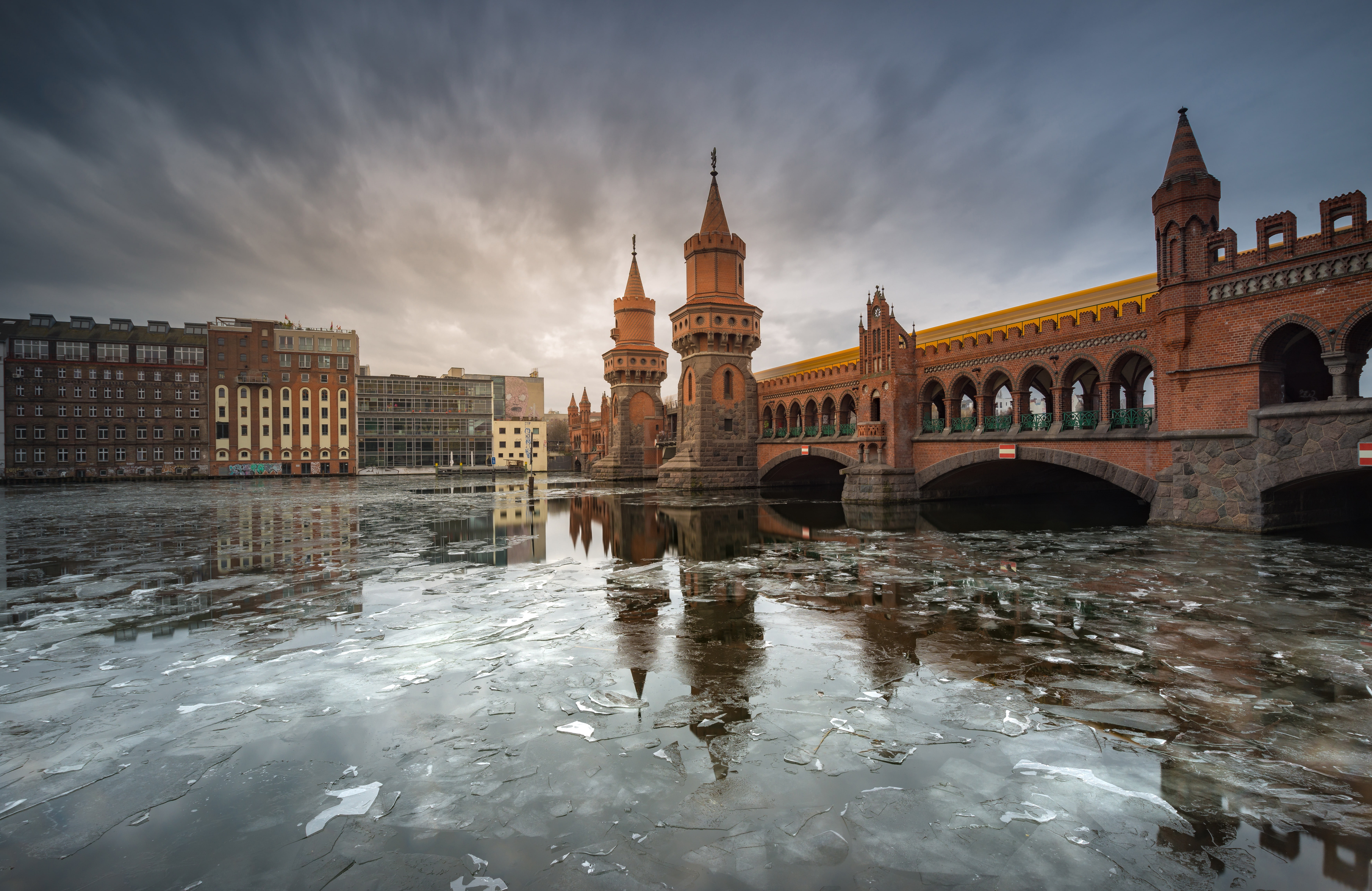 The Oberbaum Bridge Berlin, bridge, 5K, the city, HD Wallpaper