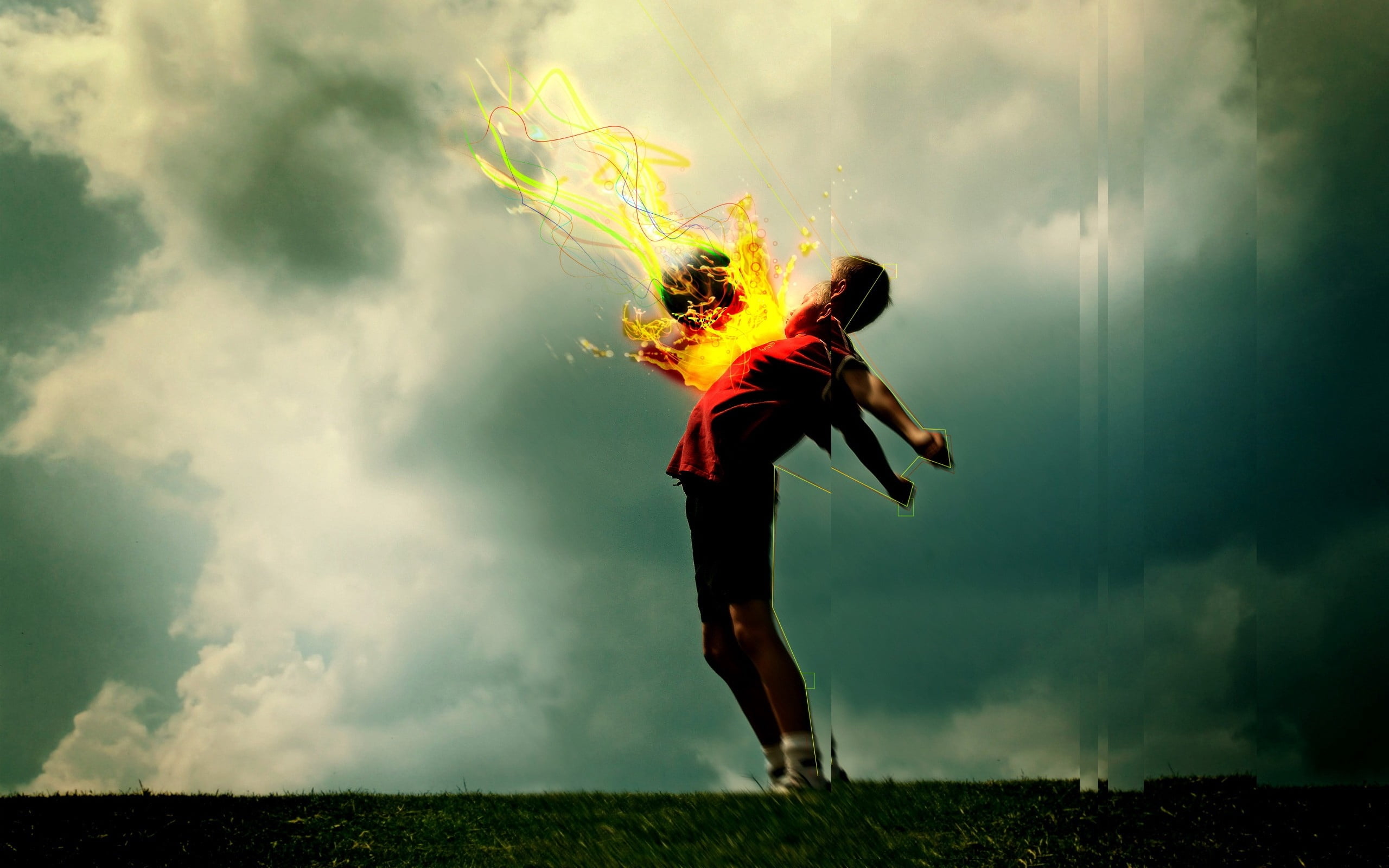 pass, red, outdoors, heat - Temperature, ball, flame, energy, men, land, player, hairstyle, smoke - physical structure, motion, nature, beautiful woman, HD Wallpaper