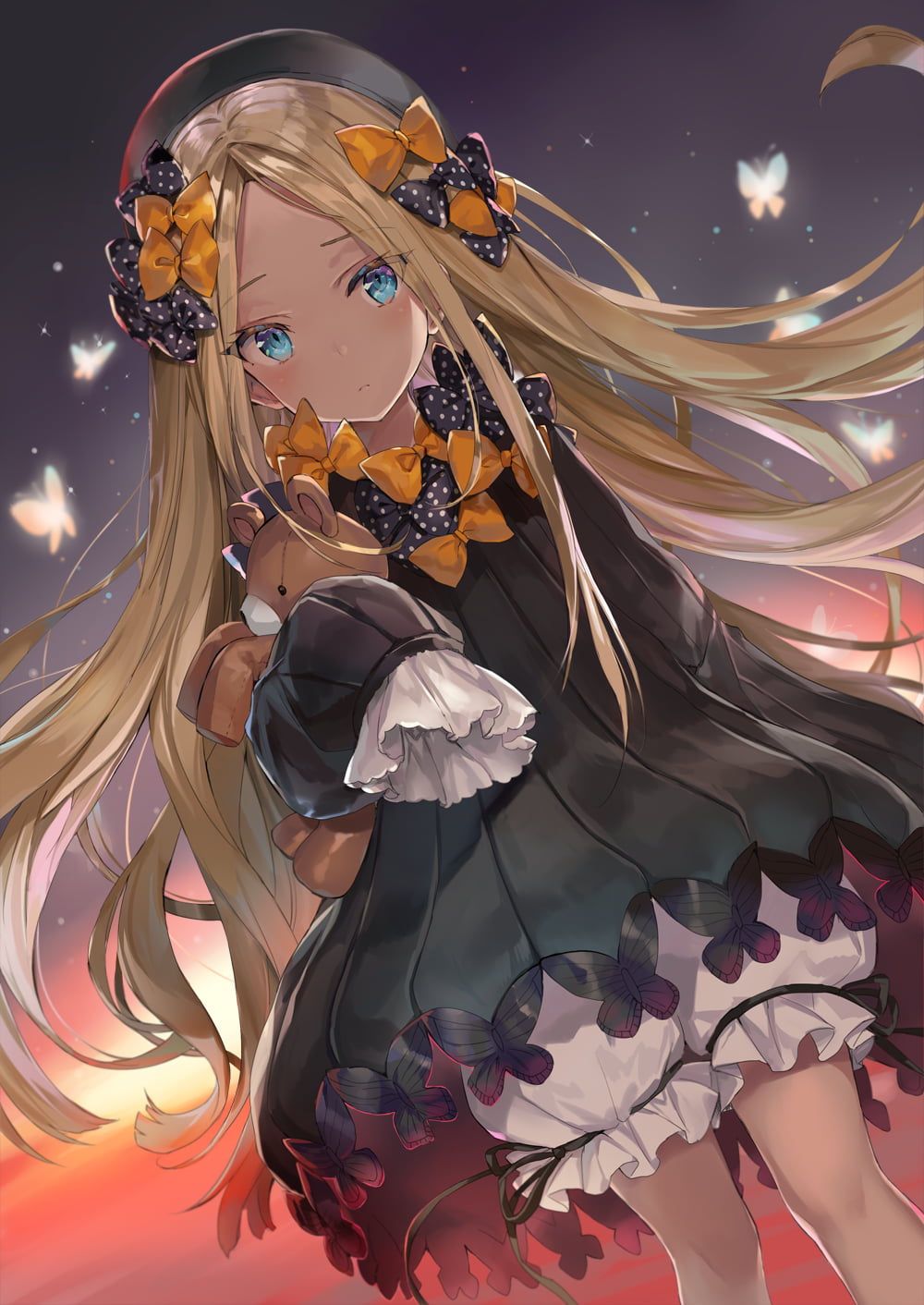hat, anime, Fate/Grand Order, blue eyes, 720P, portrait display, long hair, anime girls, FGO, digital art, artwork, blonde, Abigail Williams (Fate/Grand, Phone HD Wallpaper