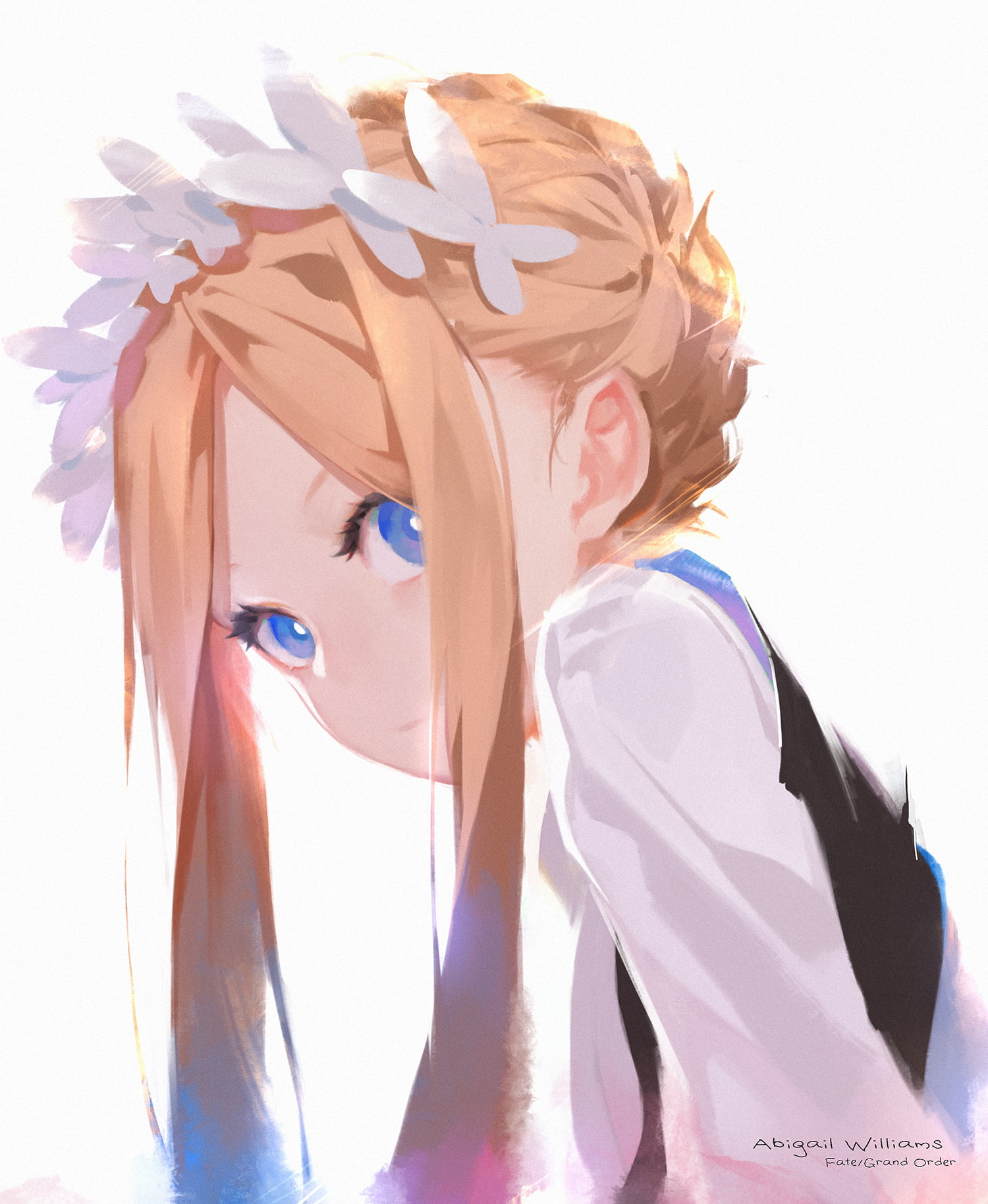 Abigail Williams (Fate/Grand Order), simple background, anime, Fate/Grand Order, 720P, Fate Series, sola7764, anime girls, Phone HD Wallpaper