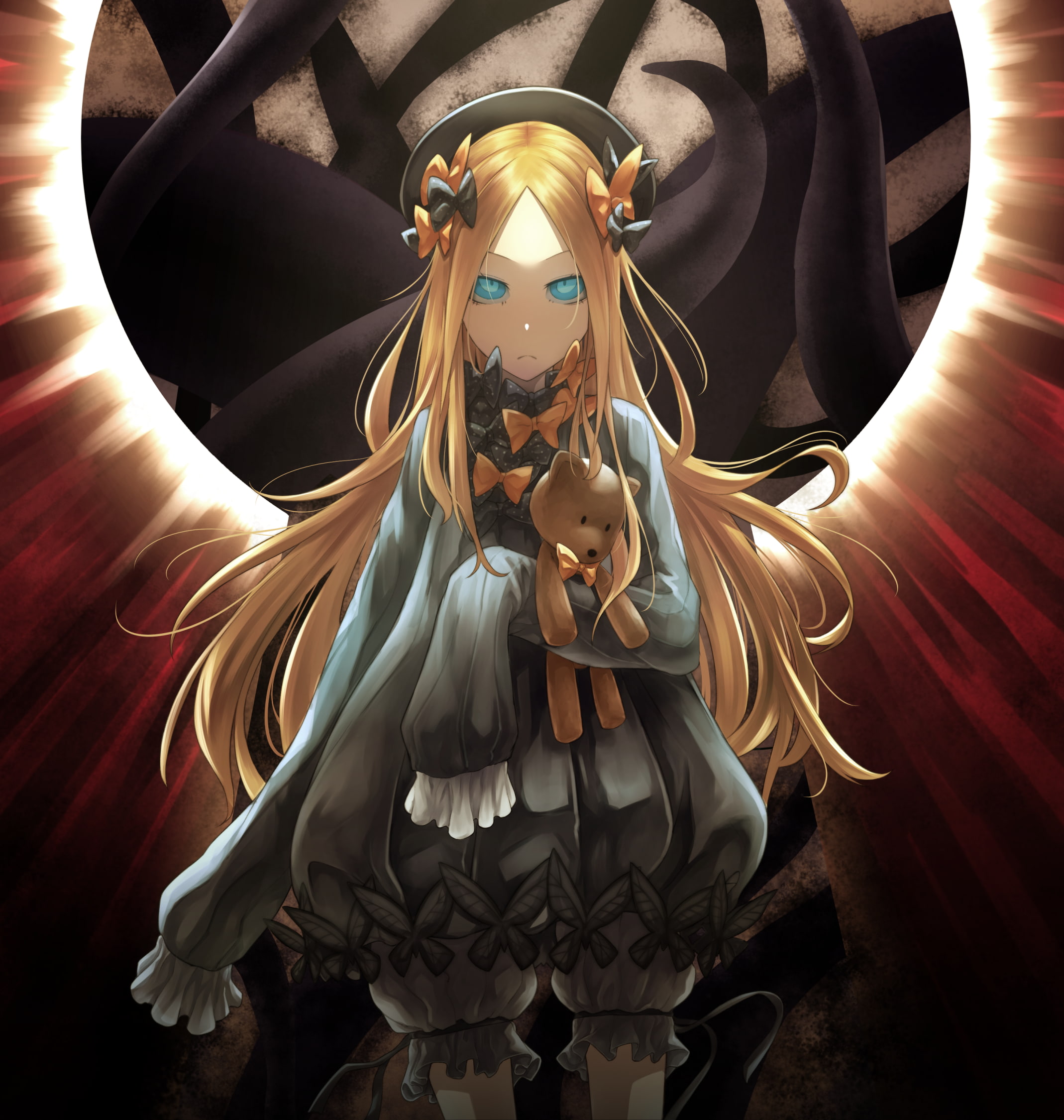 indoors, art and craft, arts culture and entertainment, representation, women, human representation, abigail williams, blonde, fate grand order, sculpture, Phone HD Wallpaper