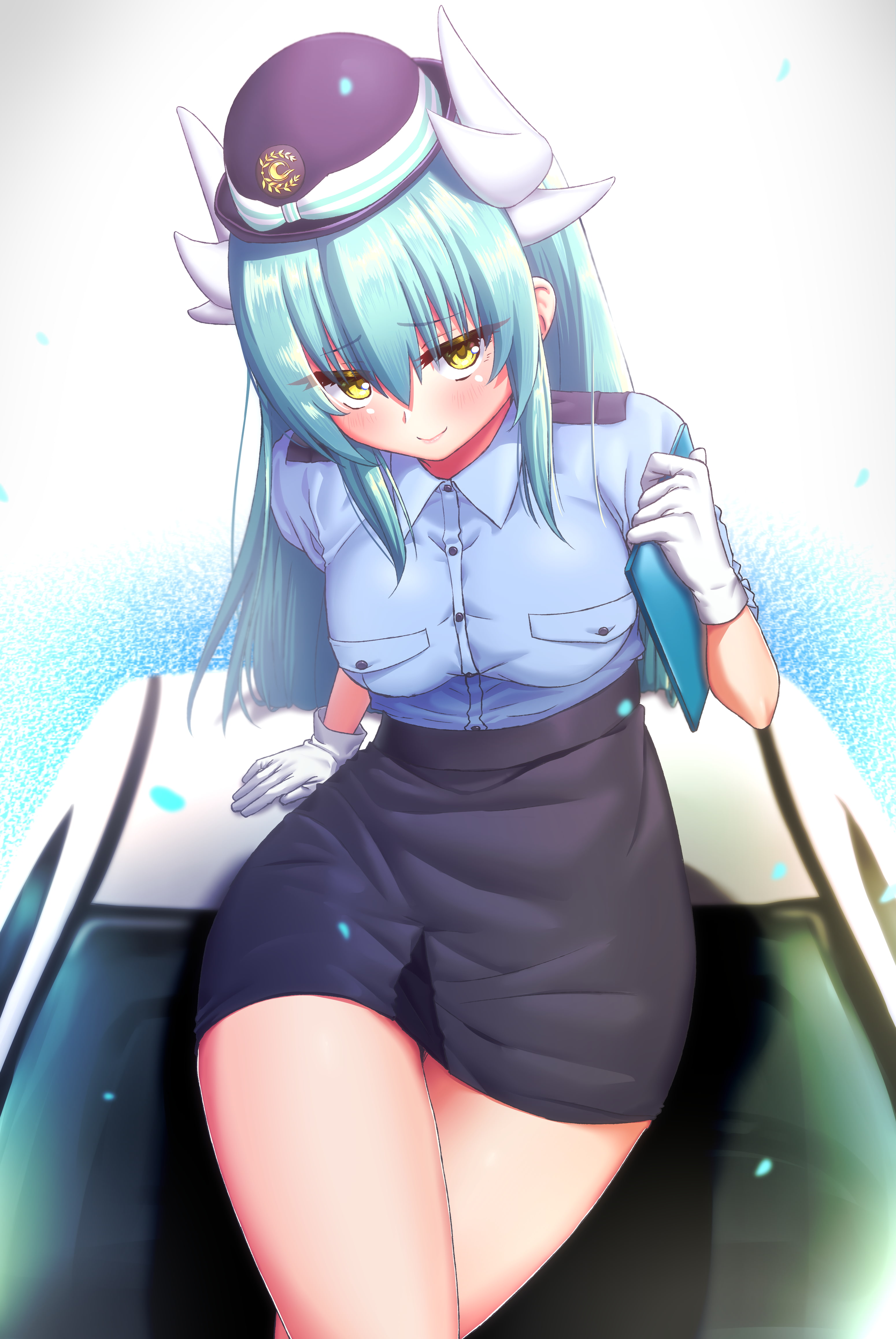 young women, day, uniform, real people, adult, clothing, young adult, nature, lifestyles, front view, hat, horns, leisure activity, anime girls, indoors, Phone HD Wallpaper