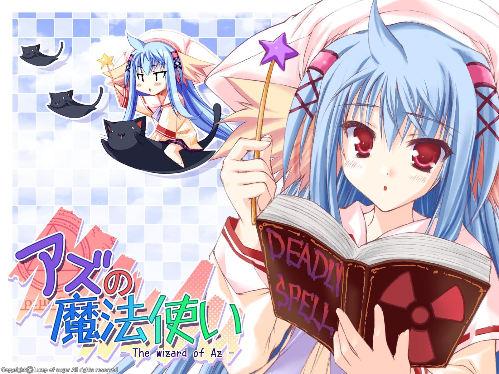 red, kururu, blue, eyes, fumitake, hair, moekibara, 720P, shikishima, rhyme, long, nursery, HD Wallpaper