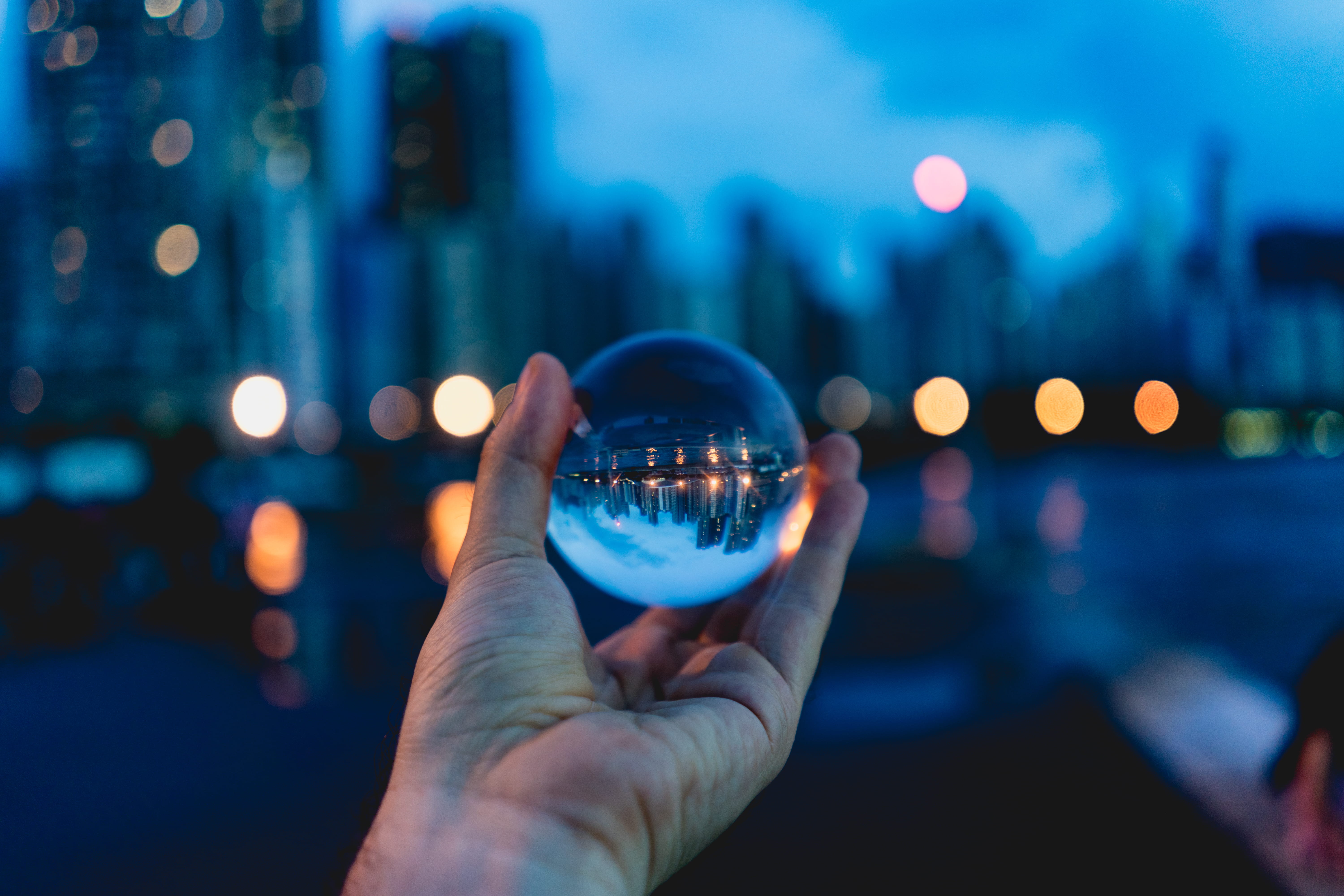 western district pcwa, hong kong, sphere, body part, hand, city life, building exterior, skyline, illuminated, glass - material, instagram pier, human hand, HD Wallpaper