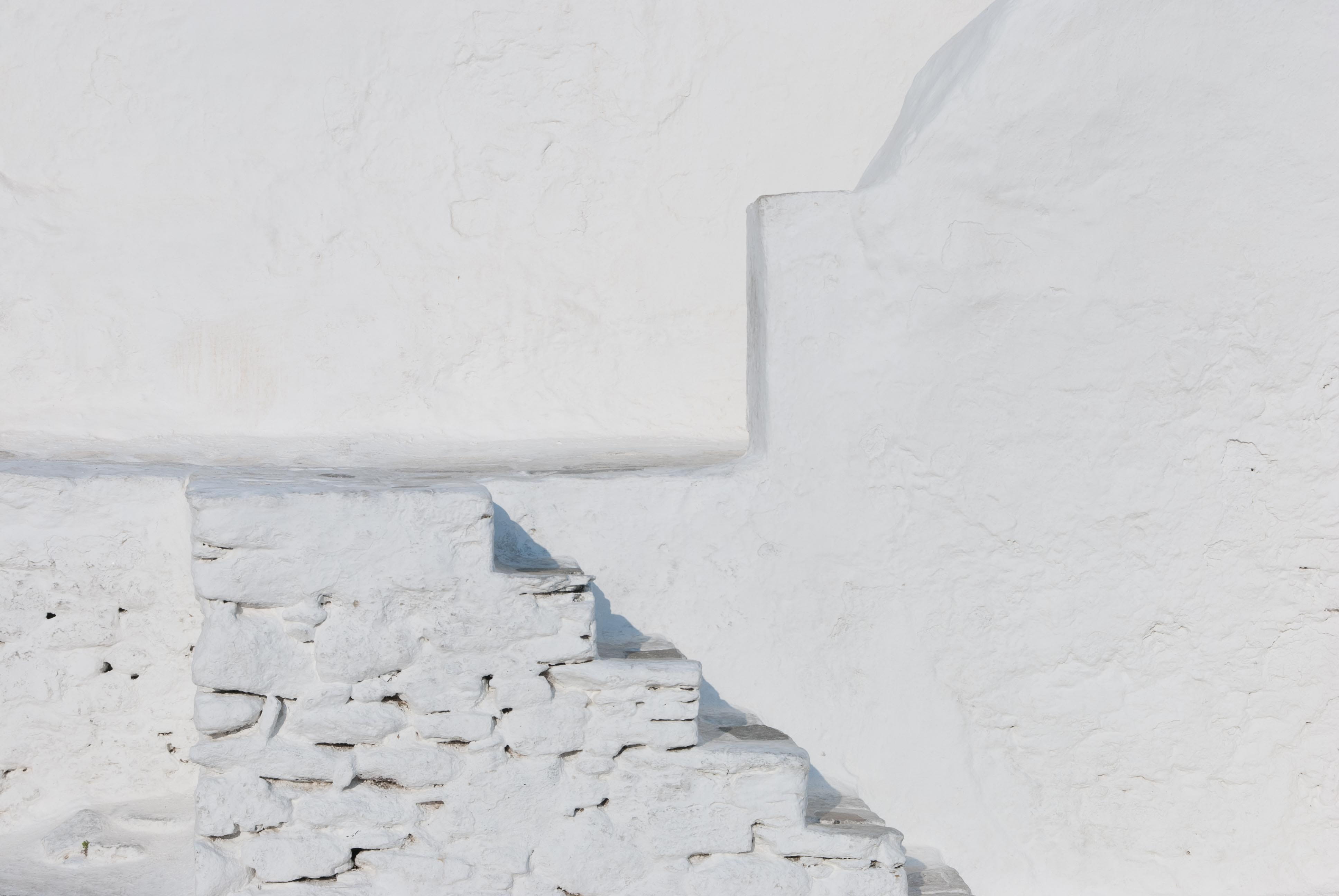 no people, texture, snow, outdoors, white brick, white color, built structure, greece, architecture, nature, tranquility, white, winter, day, beauty in nature, HD Wallpaper