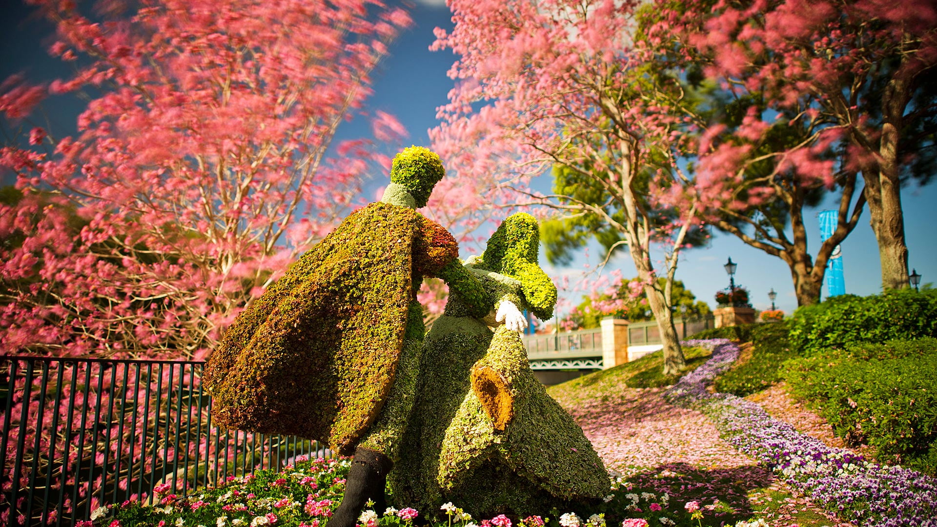 freshness, formal garden, growth, day, beauty in nature, grass, landscape, tree, outdoors, plot, flowering plant, 1080P, park, change, art and craft, park - man made space, HD Wallpaper