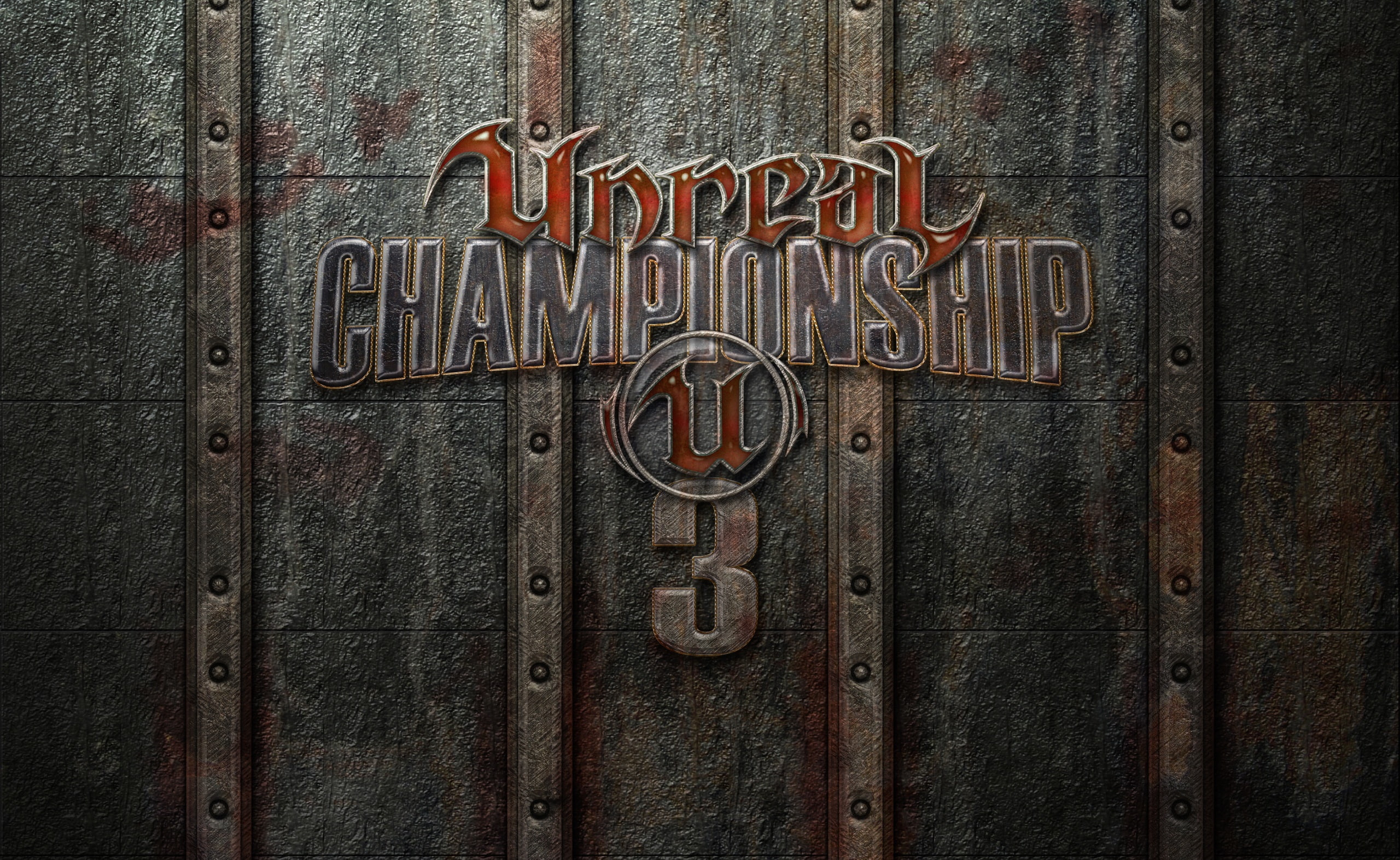 unreal, backgrounds, protection, 2K, unreal championship 3, video game, Championship, day, logo, safety, close-up, western script, no people, closed, wood - material, HD Wallpaper