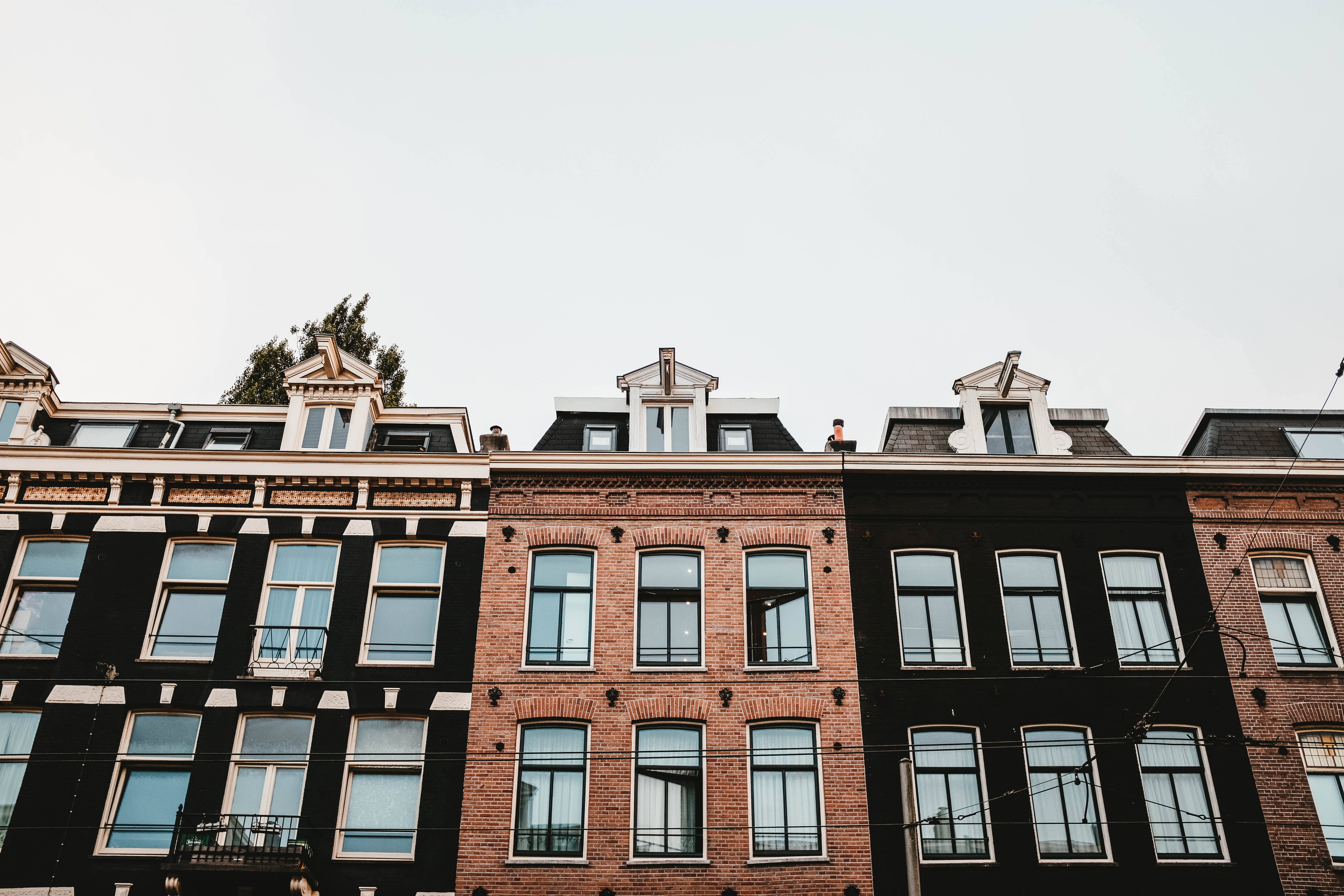 5K, glass - material, residential district, window, day, low angle view, in a row, sky, complex, outdoors, side by side, city, building, no people, nature, HD Wallpaper