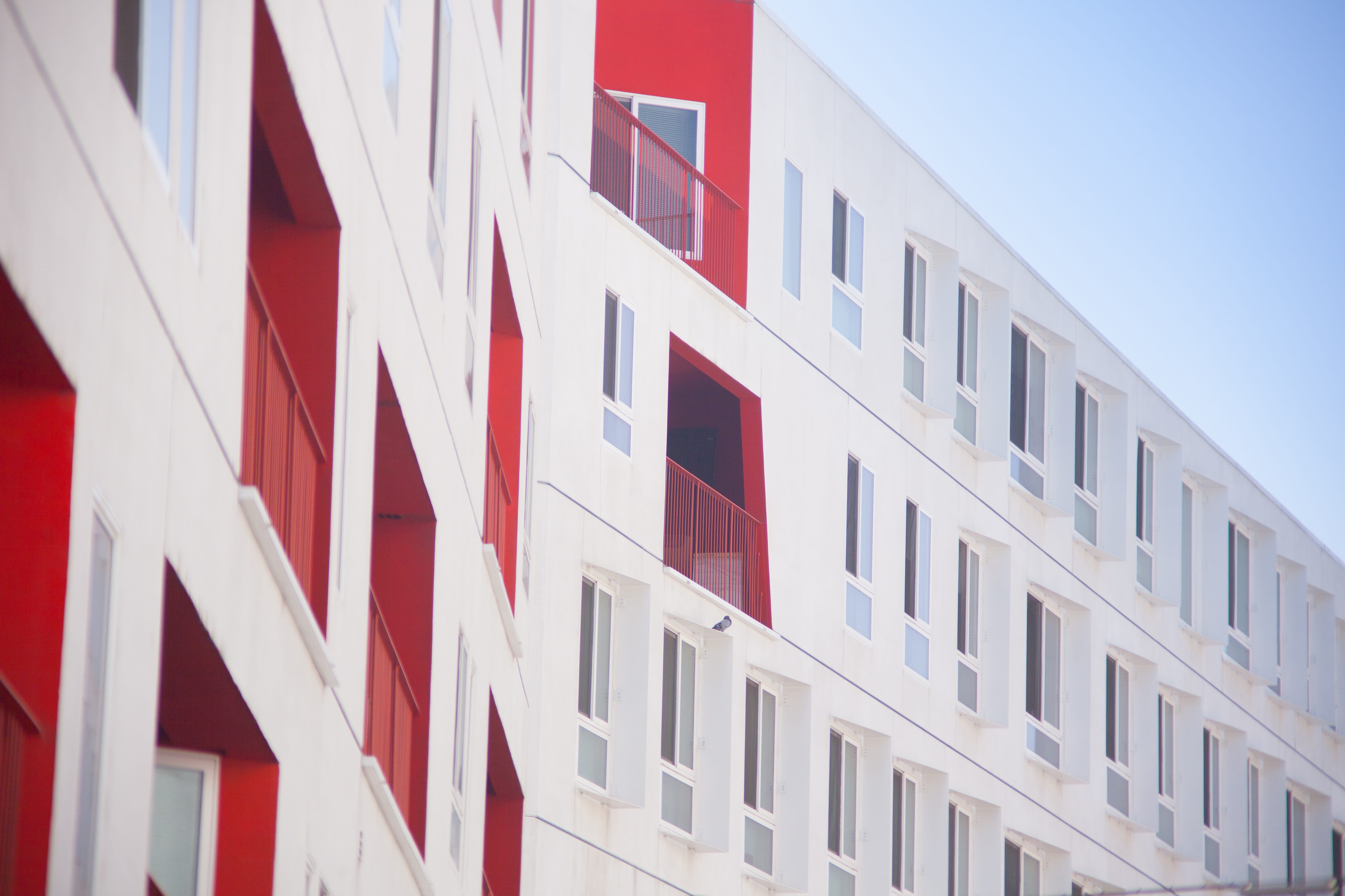 wall - building feature, paint, sky, minimal, no people, apartment, dream, full frame, building exterior, complex, office building exterior, day, exterior, HD Wallpaper