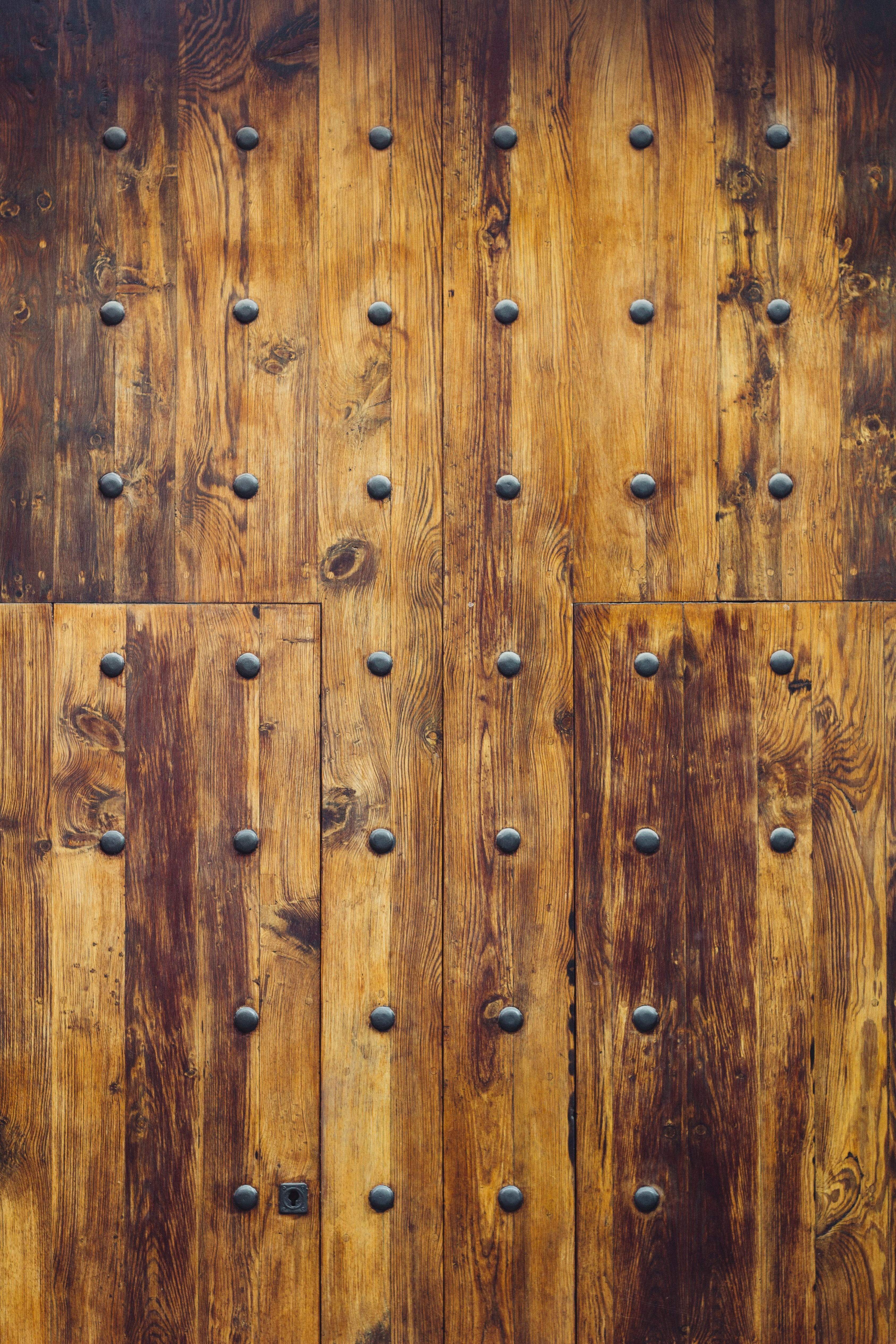 wood, old-fashioned, antique, building Exterior, flooring, dirty, safety, close-up, wood grain, door, wooden, doorway, brown, 4K, wall - Building Feature, Phone HD Wallpaper