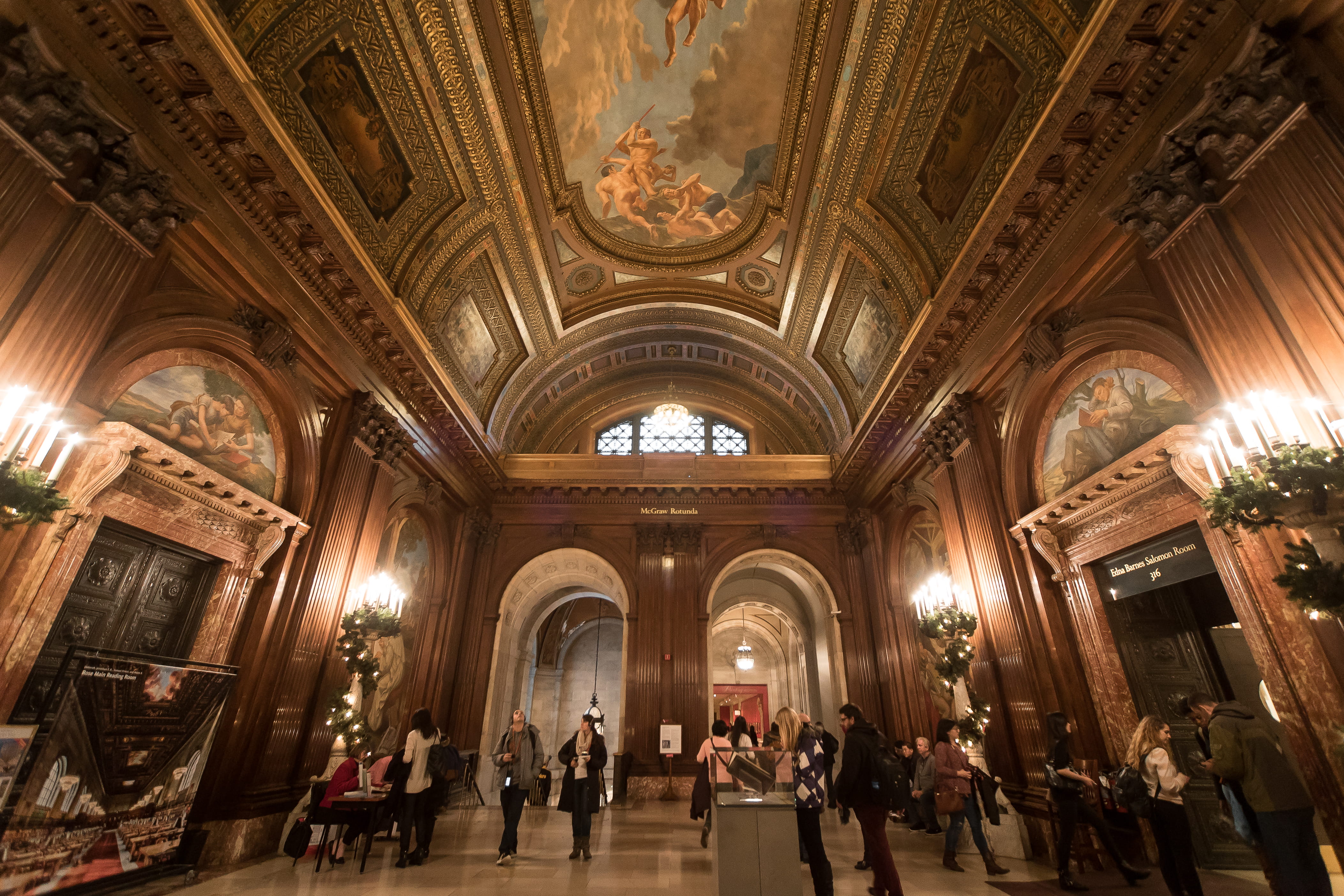 united states, art, library, chandelier, tourism, new, new york public library - stephen a. schwarzman building, large group of people, travel, built structure, HD Wallpaper