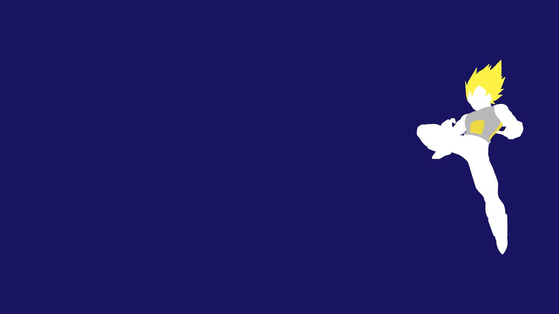 super, ball, dragon, z, minimalism, 1080P, dragon ball z, vegeta, saiyan, super saiyan, HD Wallpaper