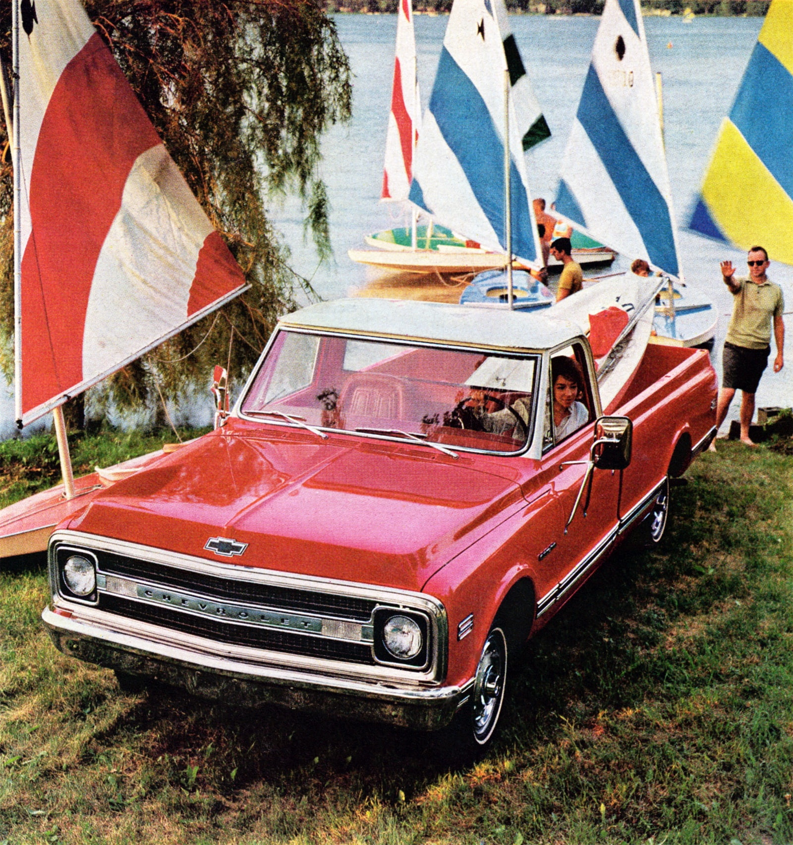 c10, 1969, 720P, cst, fleetside, pickup, chevrolet, Phone HD Wallpaper