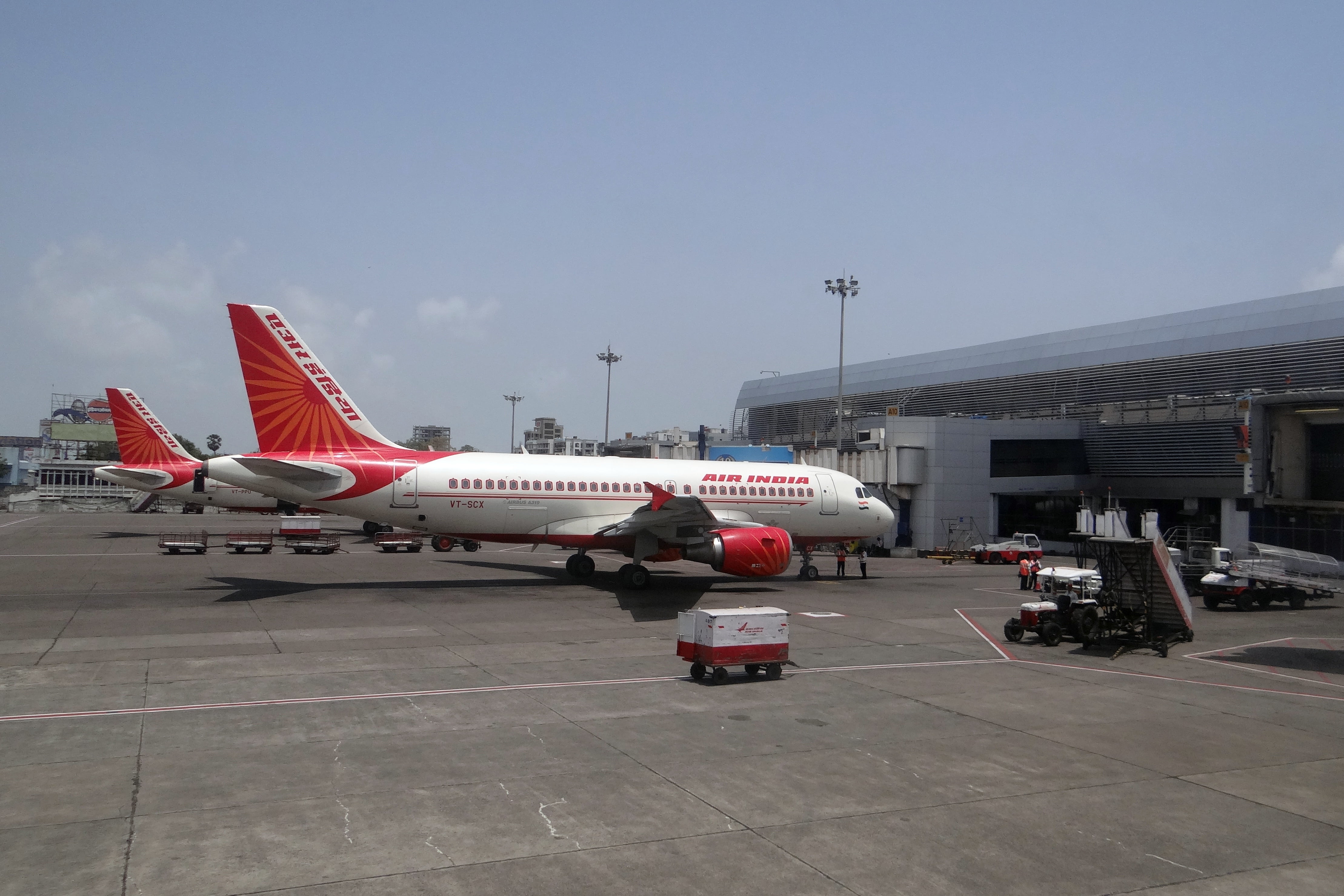 air india, aerospace industry, built structure, building exterior, stationary, 4K, nature, airport runway, airplane, travel, land vehicle, mode of transportation, HD Wallpaper