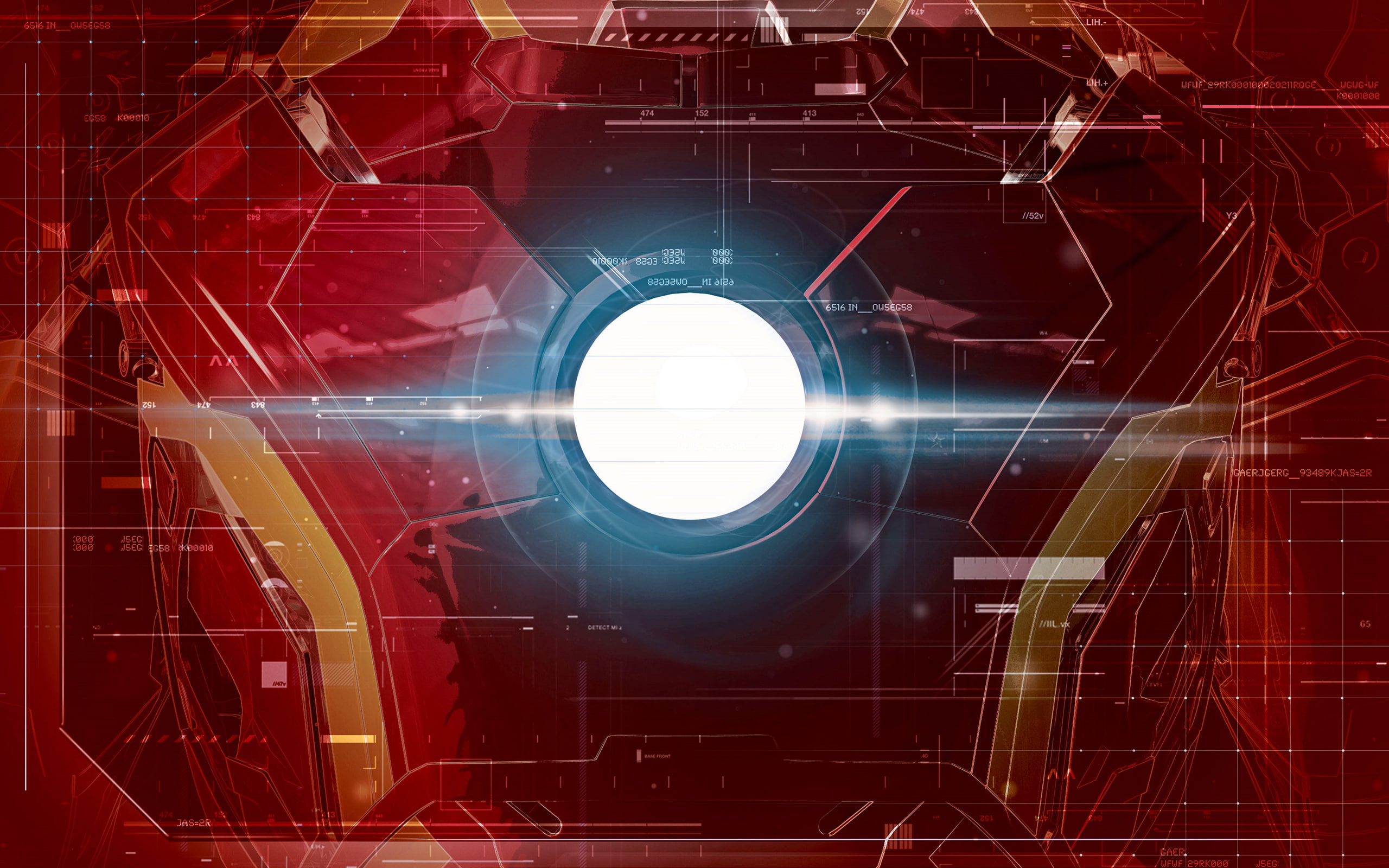 Suit, Iron Man, Arc Chest Light, 2K, HD, HD Wallpaper