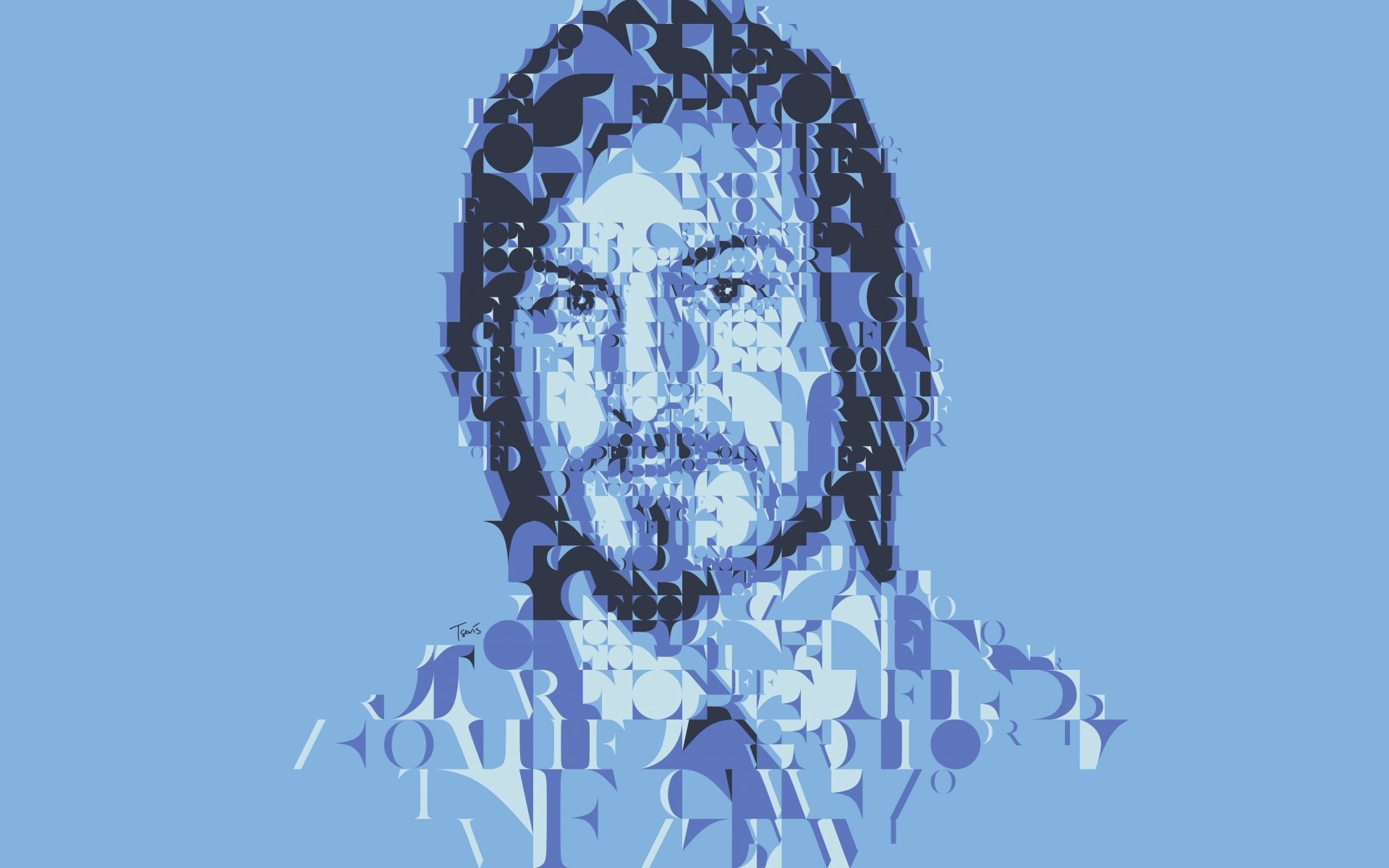 1080P, American, Steve Jobs, Artistic, Celebrity, Blue, Face, HD Wallpaper