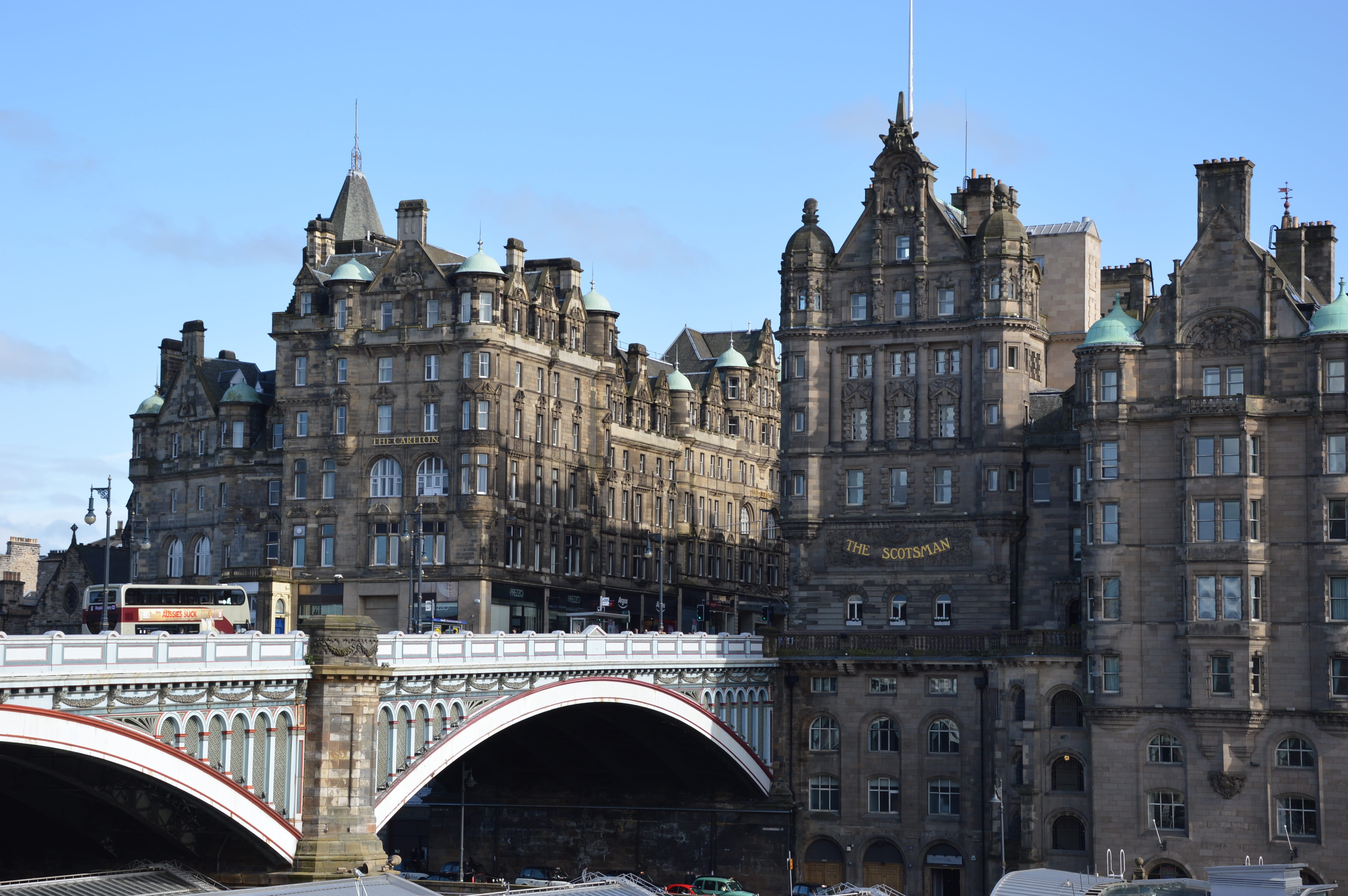 tourism, the past, buildings, town, no people, arch, bridge - Man Made Structure, "great britian", sky, public domain, connection, gothic style, Edinburgh, HD Wallpaper