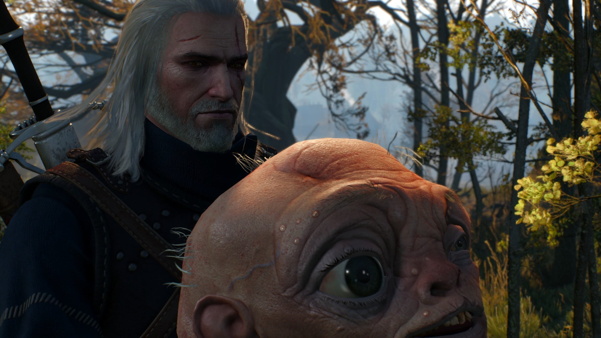 screenshot, outdoors, men, mammal, day, adult, headshot, video games, witcher, focus on foreground, The Witcher, one person, iii, Uma, vertebrate, mature adult, HD Wallpaper