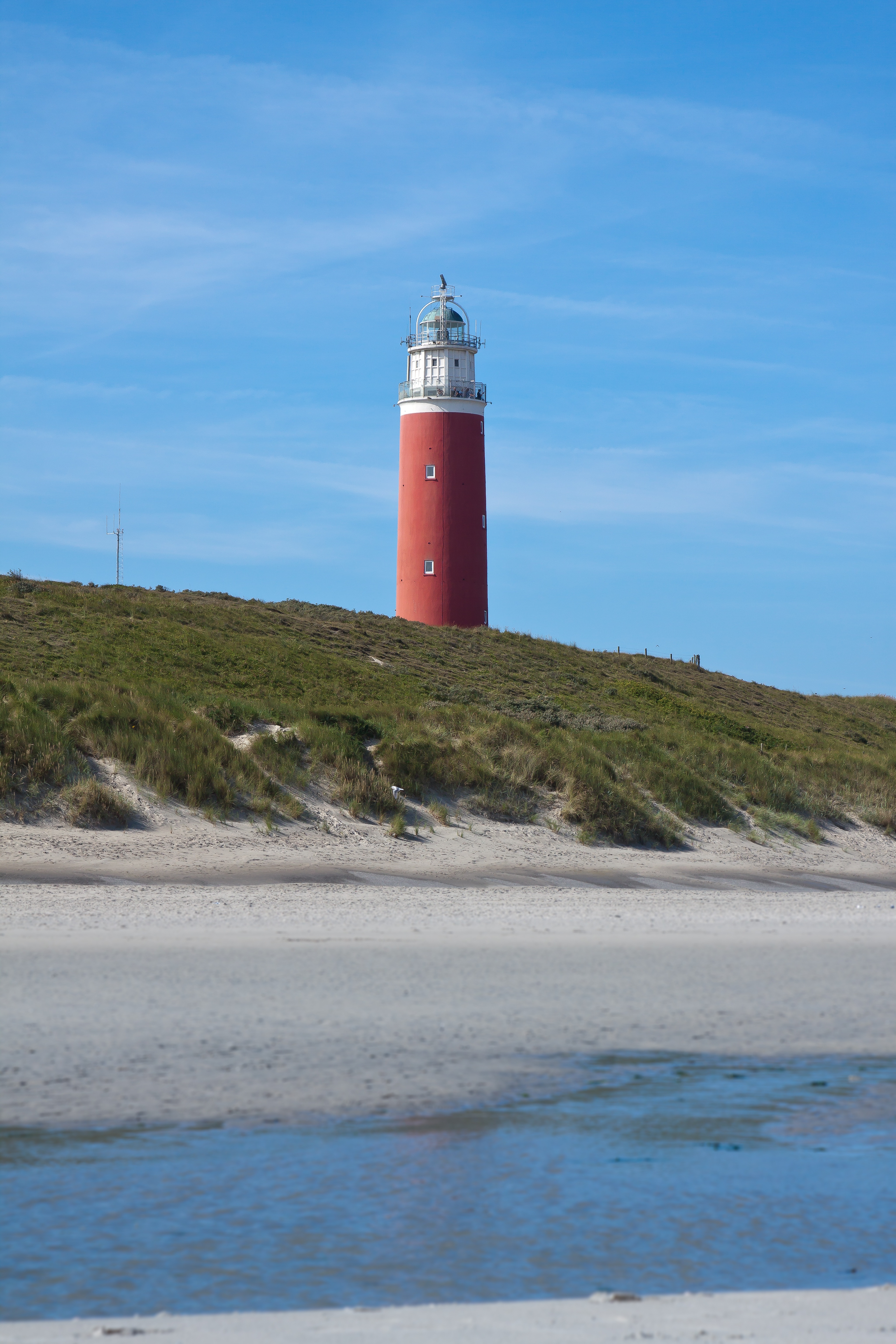 grass, clouds, sea, security, dunes, coast, land, architecture, tower, netherlands, warm, protection, recovery, wind, day, 5K, sky, hope, guidance, nature, Phone HD Wallpaper