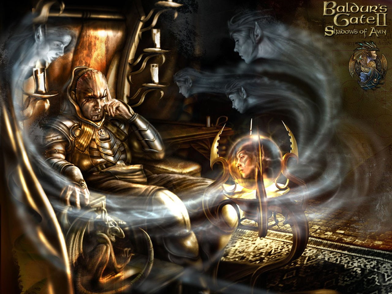 place of worship, smoke - physical structure, human representation, Baldurs Gate II, art and craft, ornate, spirituality, Baldurs Gate, 720P, no people, HD Wallpaper
