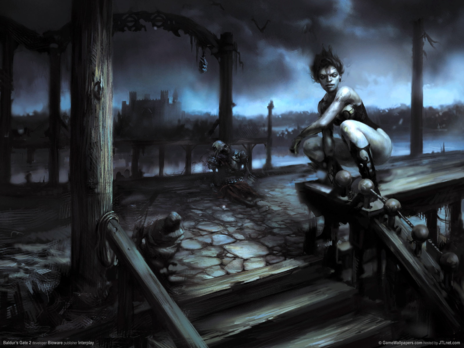 baldurs, 720P, fantasy, gate, dark, HD Wallpaper