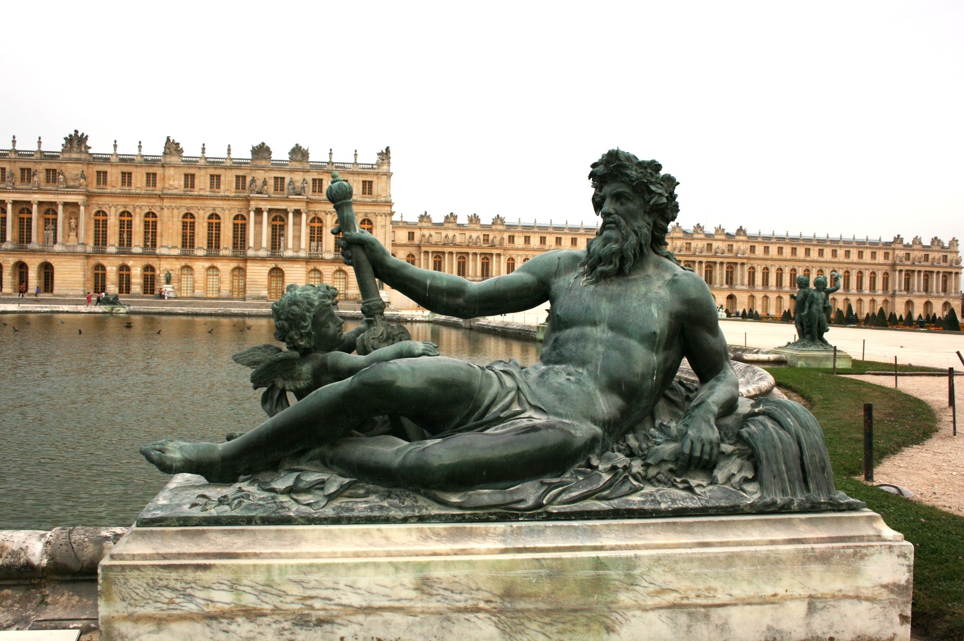 history, creativity, human representation, sky, architecture, art and craft, day, nature, versailles, built structure, palace of versailles, france, outdoors, HD Wallpaper