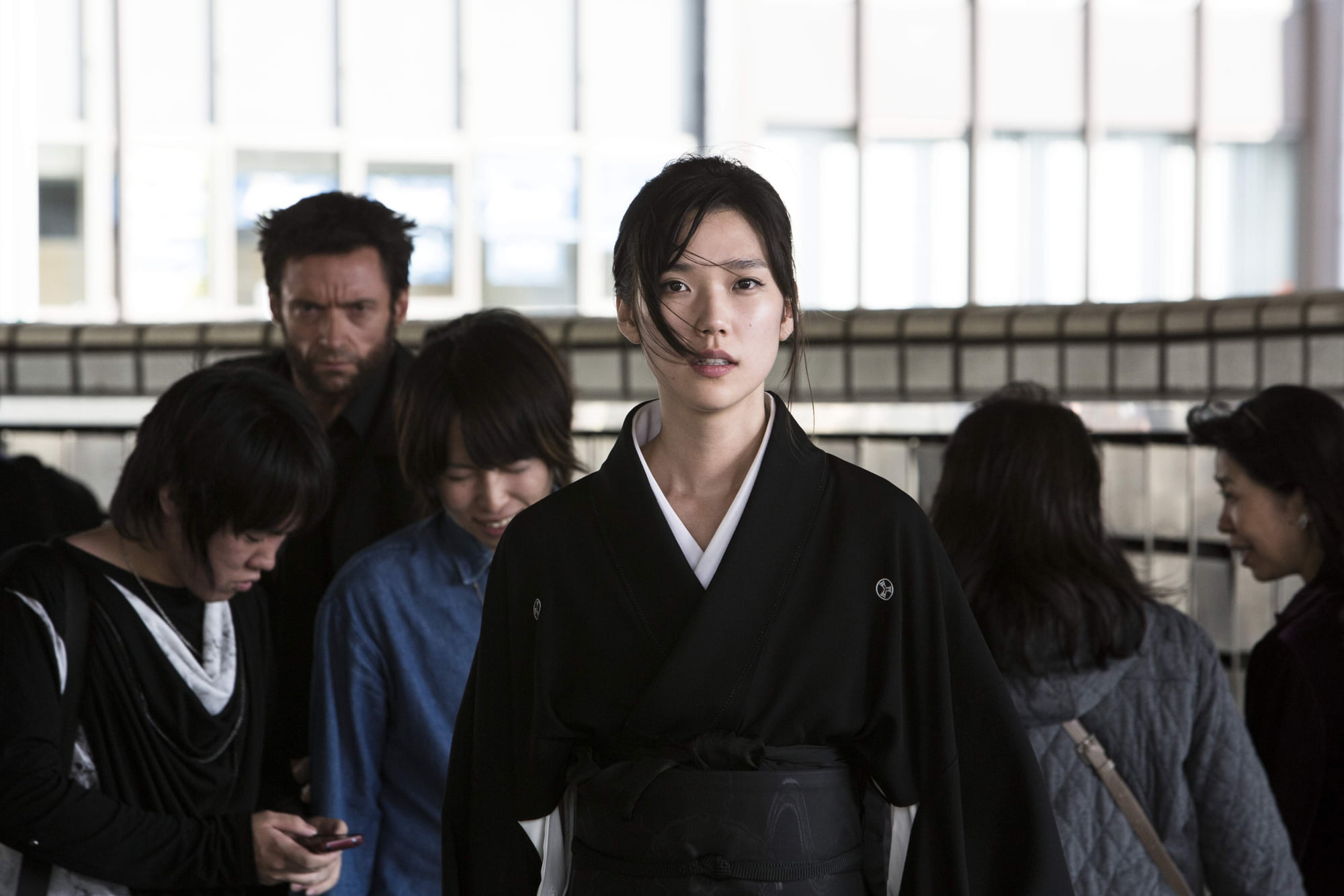 Japanese women, Hugh Jackman, 1080P, movies, The Wolverine, Asian, film stills, Tao Okamoto, Japanese, group of people, women, men, HD Wallpaper