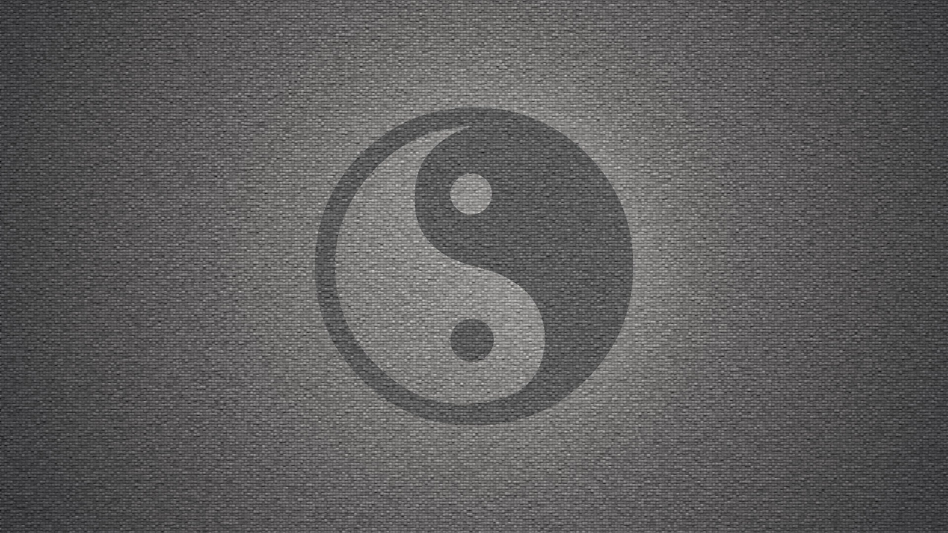 yin, backgrounds, symbols, textures, symbol, yang, grayscale, wall, 1080P, HD Wallpaper