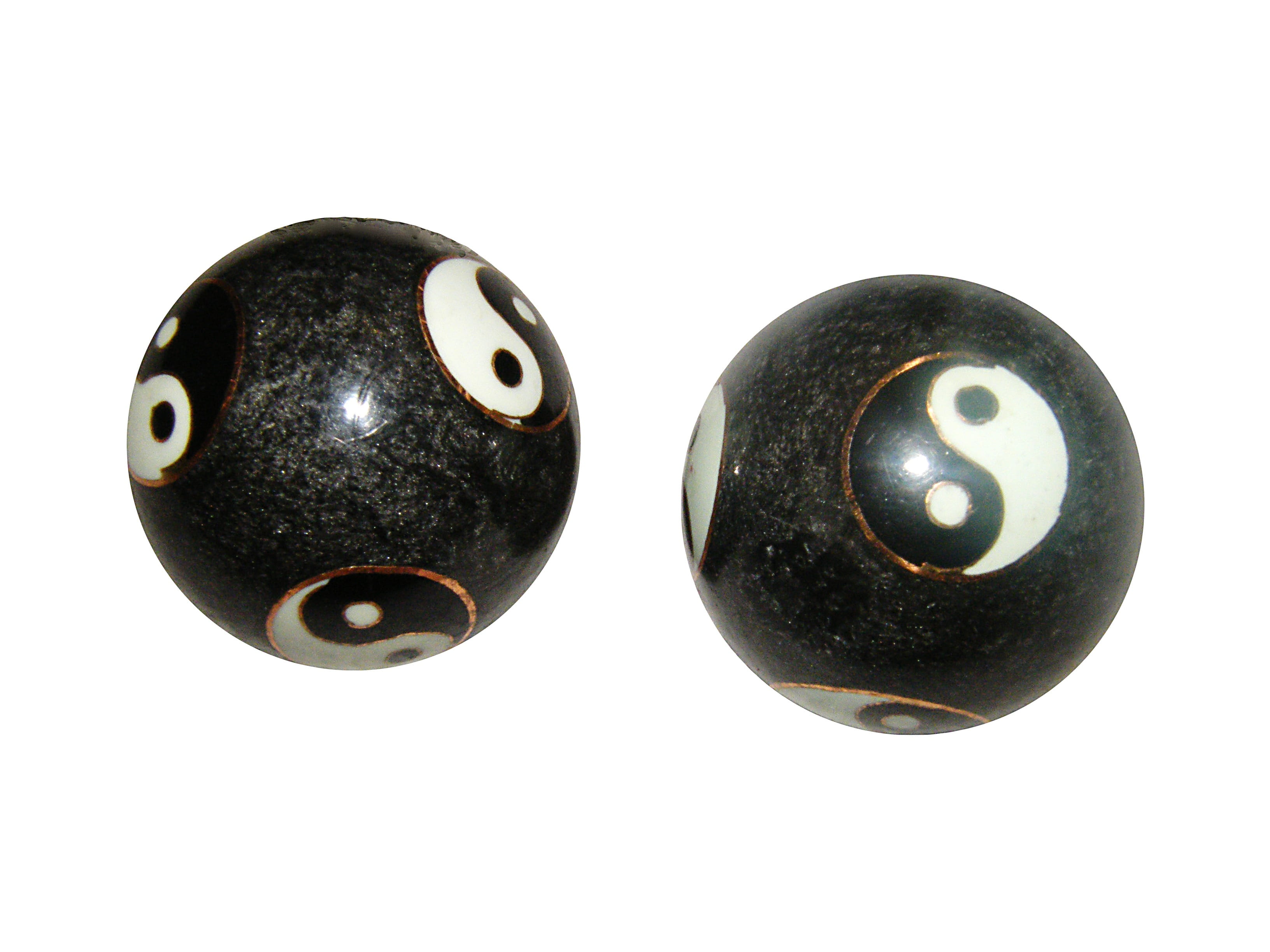 Asia, pool ball, black color, Yinyang, no people, directly above, white background, Qigong, shape, studio shot, still life, copy space, sphere, 2K, close-up, HD Wallpaper