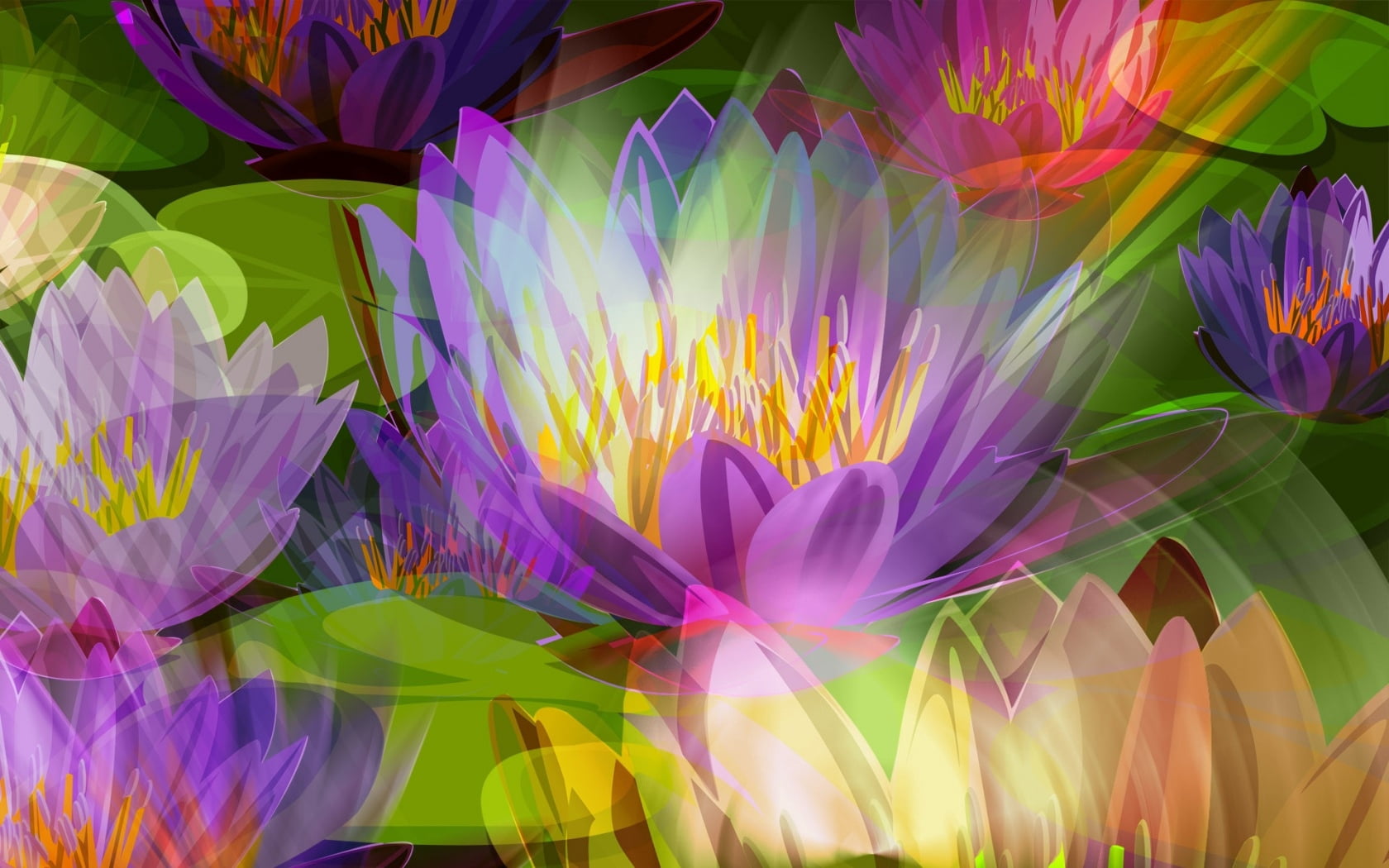 vector, petal, bouquet, growth, decoration, flower, digitally Generated Image, multi Colored, freshness, leaf, lotus water lily, plant, color, pattern, HD Wallpaper