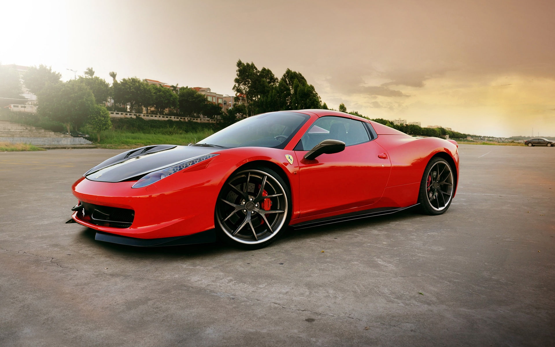 Spider, sports, 1080P, coupe, red, elegante, 2013, Supercar, Ferrari, italia, HD Wallpaper