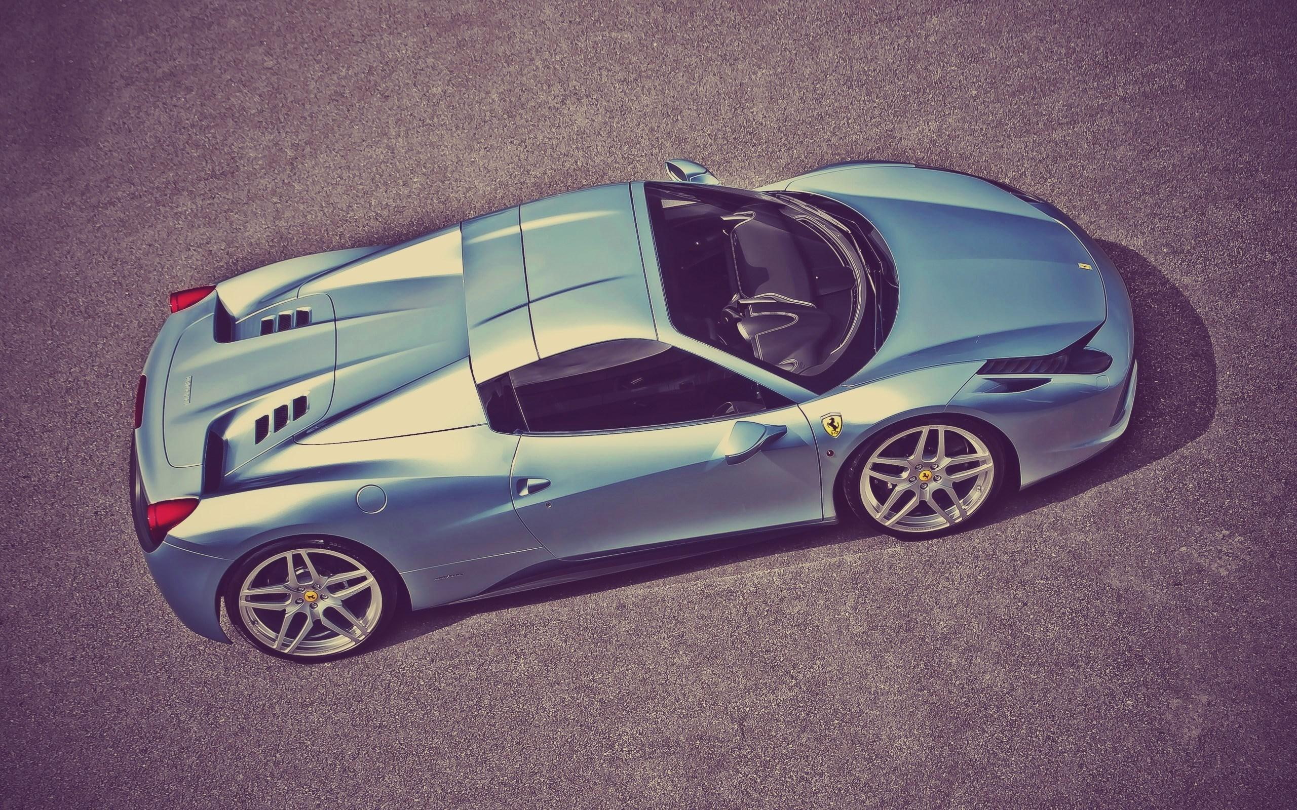 ferrari, top, italia, car, view, spider, 2K, HD Wallpaper