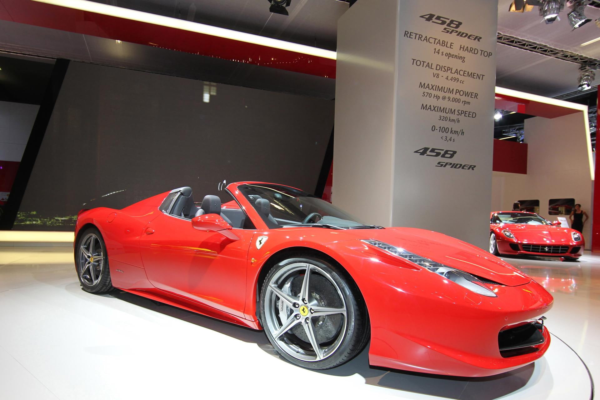 ferrari, 1080P, car, spyder, spider, frankfurt, HD Wallpaper