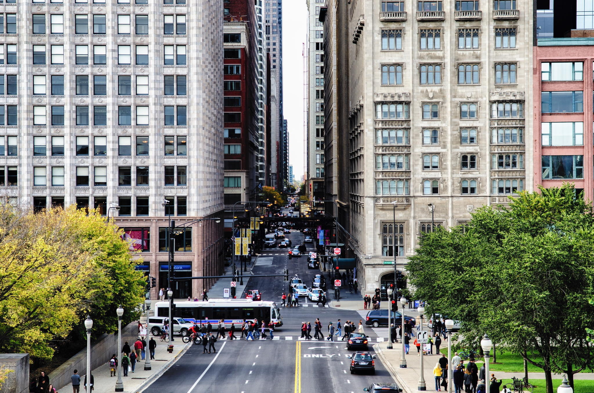 city, building, cityscape, street, traffic, 1080P, Chicago, HD Wallpaper