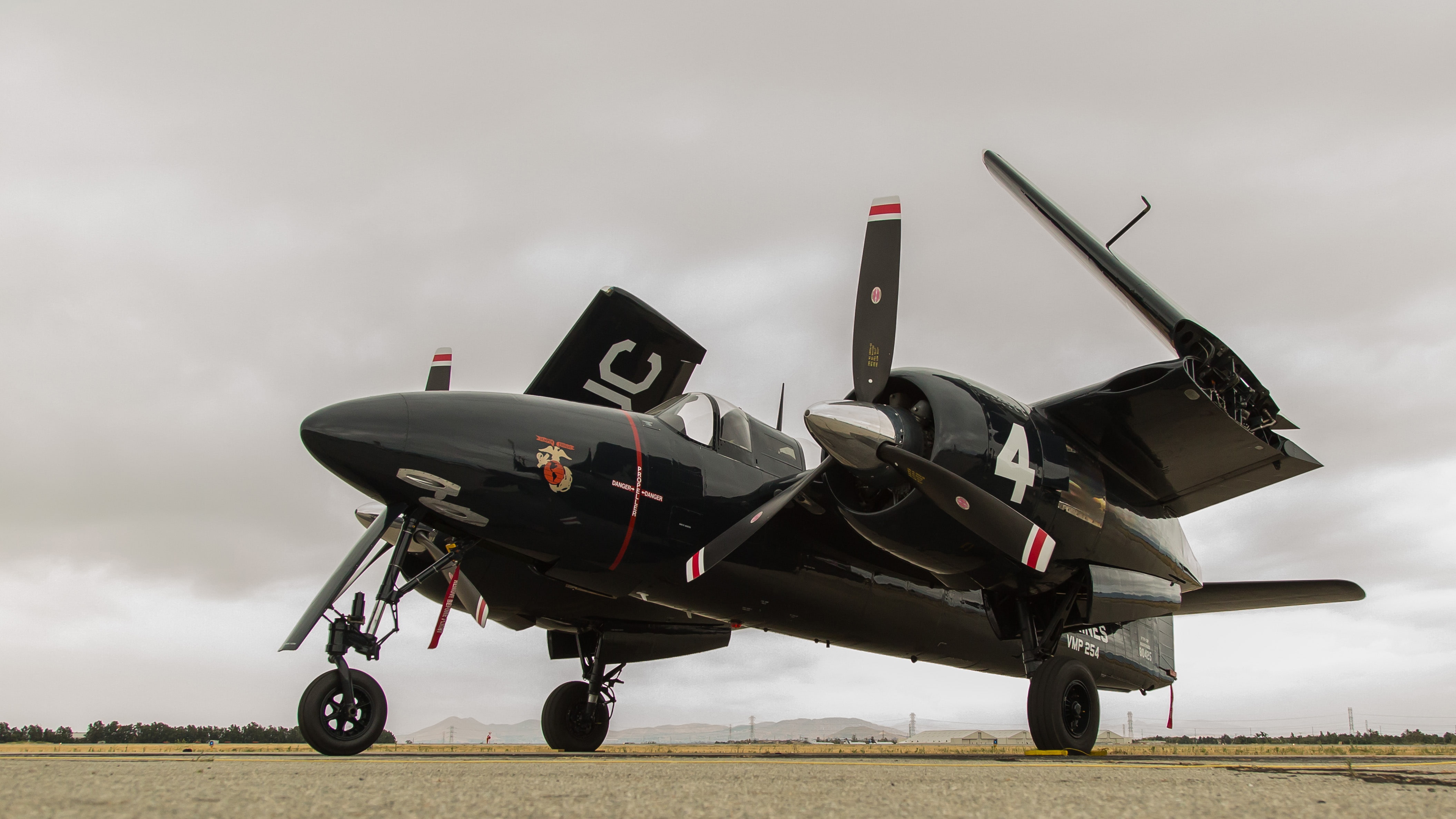the plane, fighter, 4K, carrier-based fighter, Grumman F7F Tigercat, HD Wallpaper